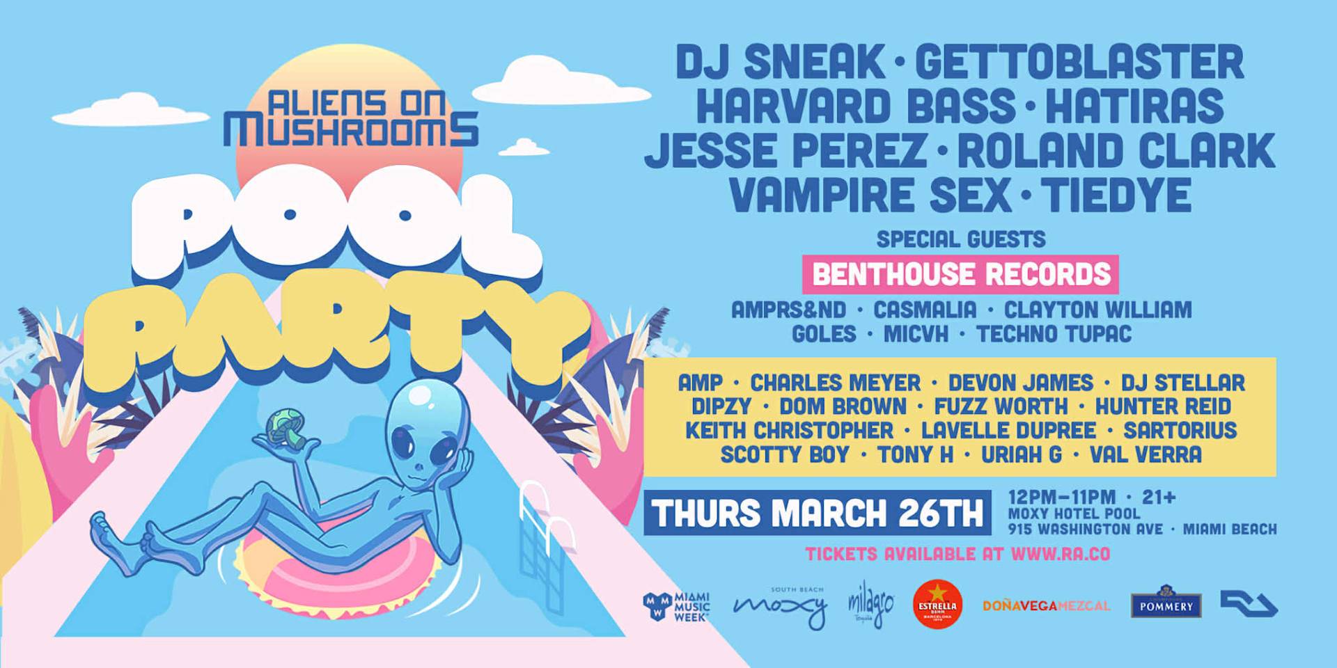 Aliens On Mushrooms Pool Party Miami Music Week 2026