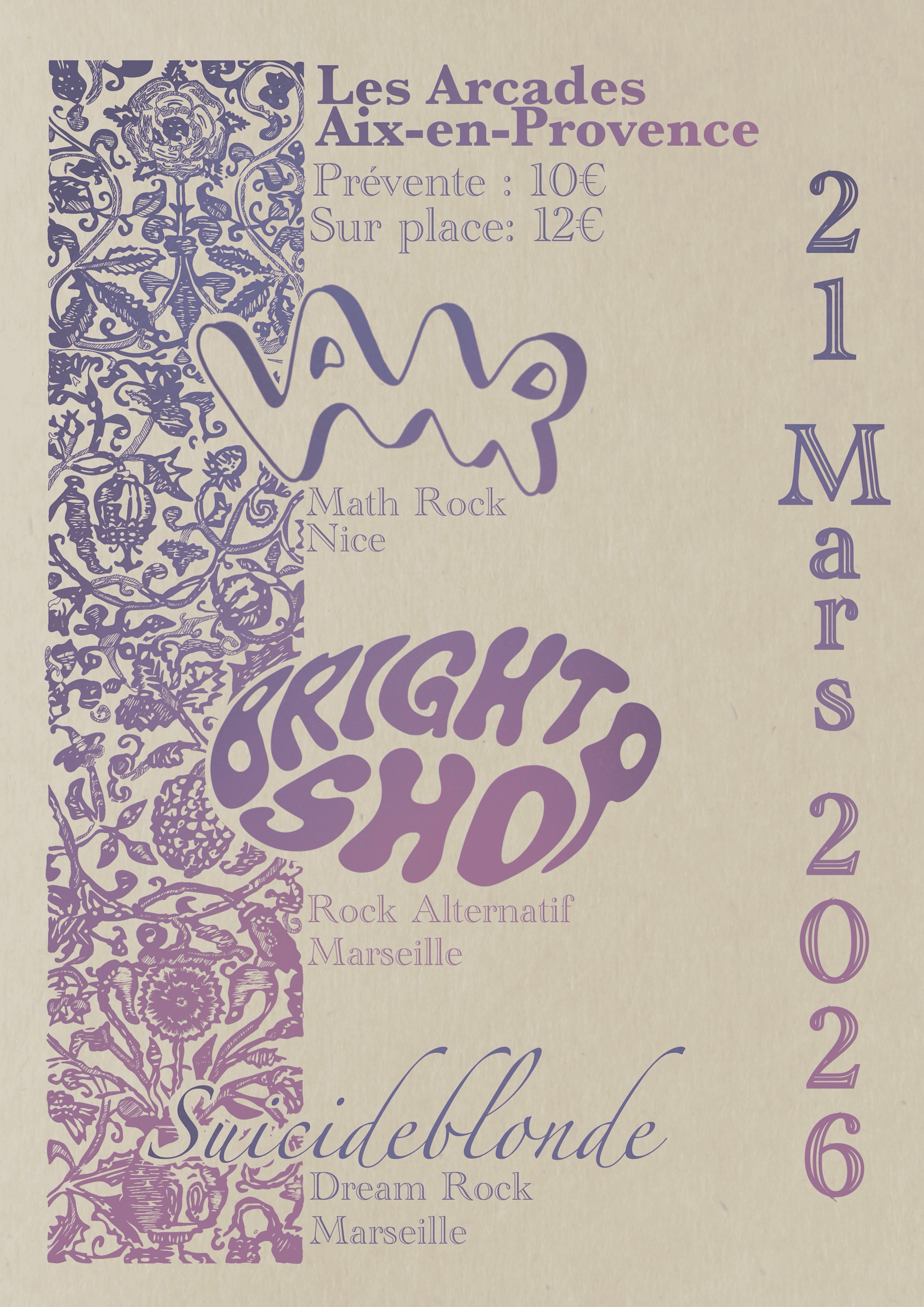 Vanr / Brightshop / Suicideblonde Aux Arcades