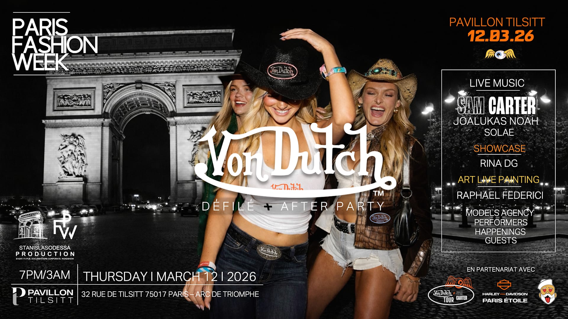 Von Dutch - Fashion Week Closing Party - Pavillon Tilsitt