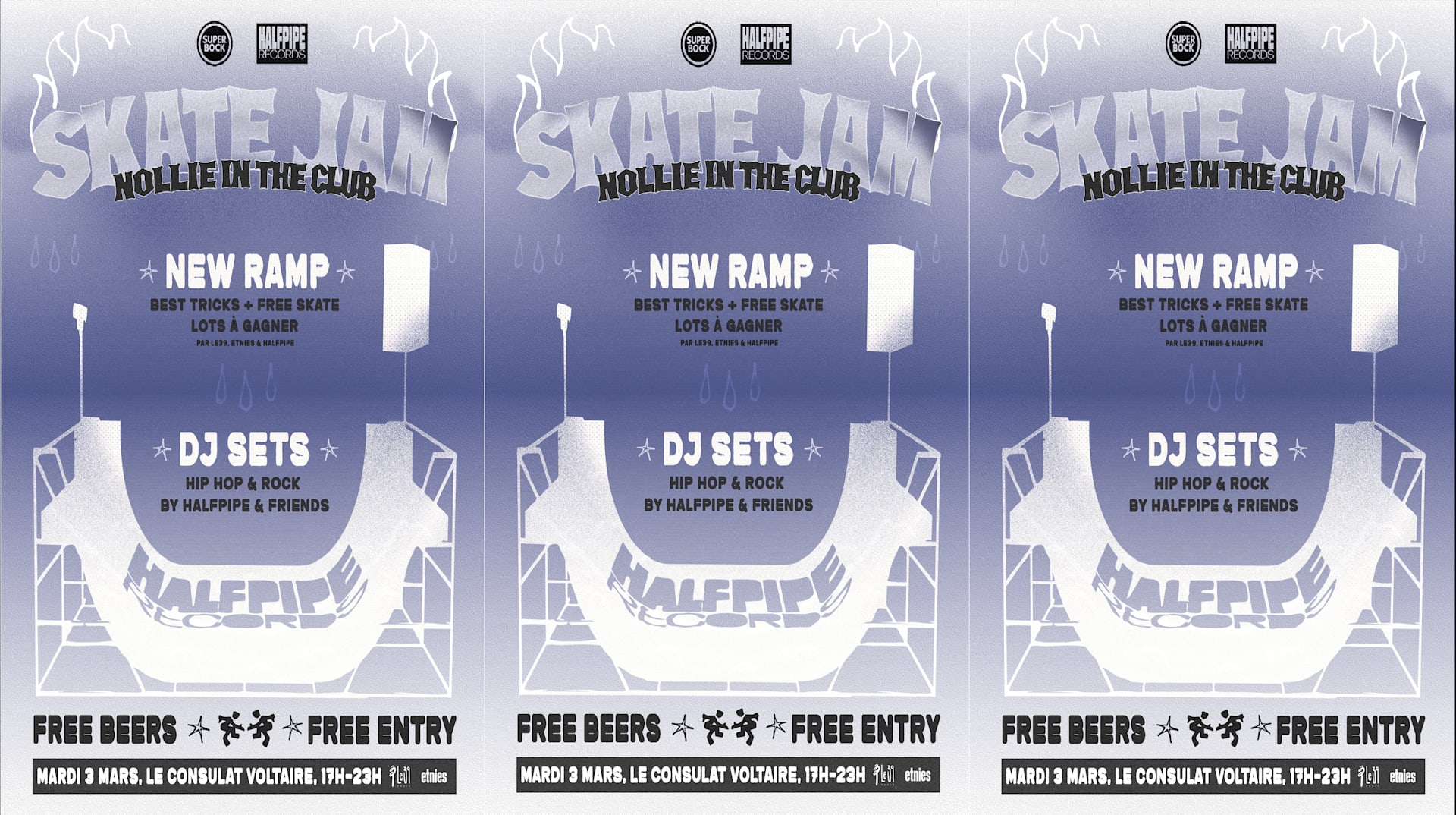 Skate Jam By Halfpipe Records @ Le Consulat Voltaire