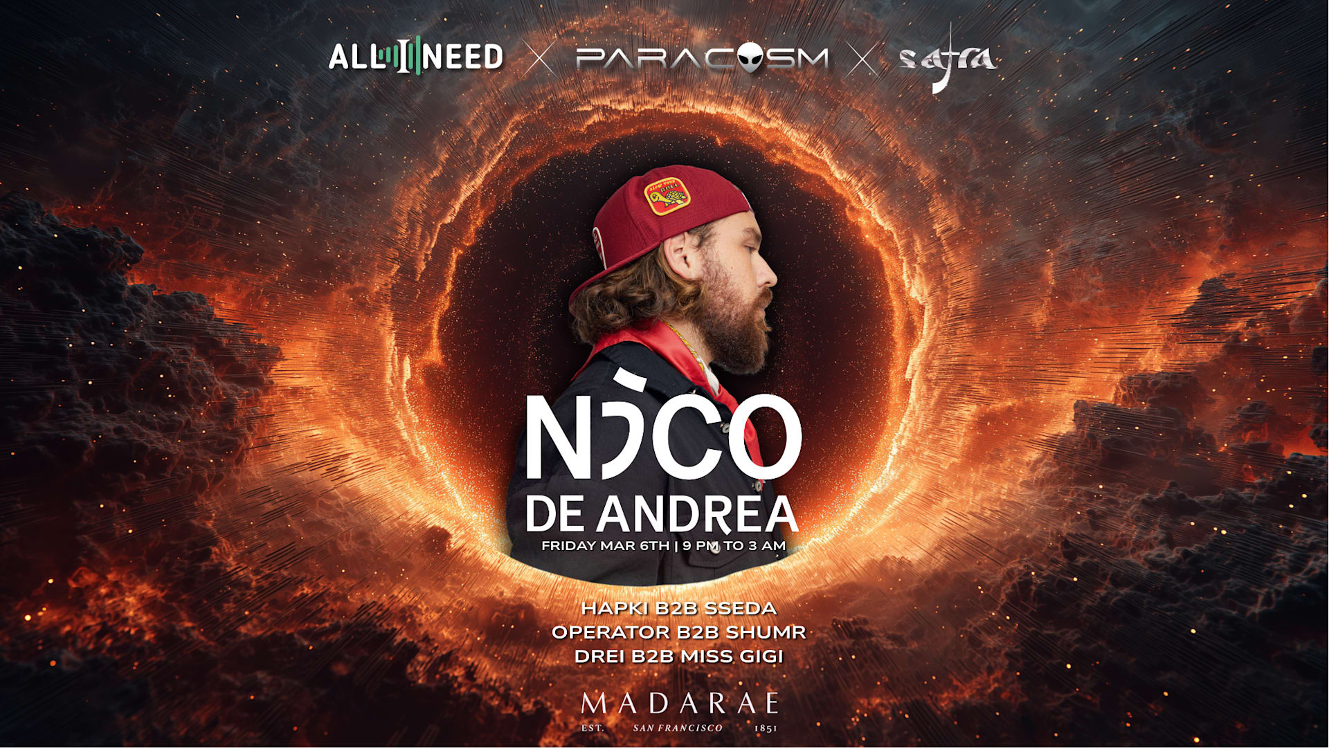 Paracosm Events X All I Need X Safra Present: Nico De Andrea