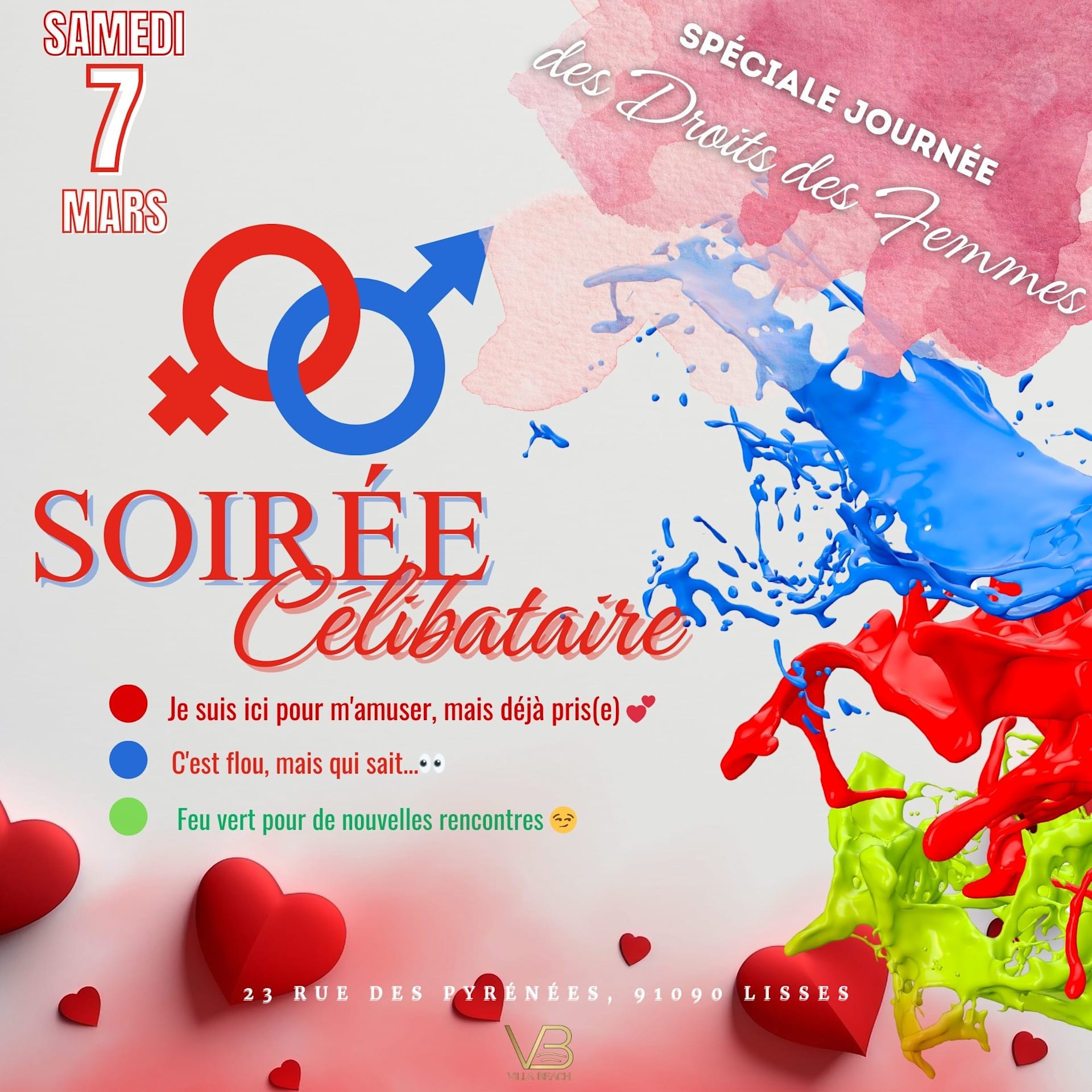 Soirée Célibataire - Spéciale Journée Des Droits Des Femmes