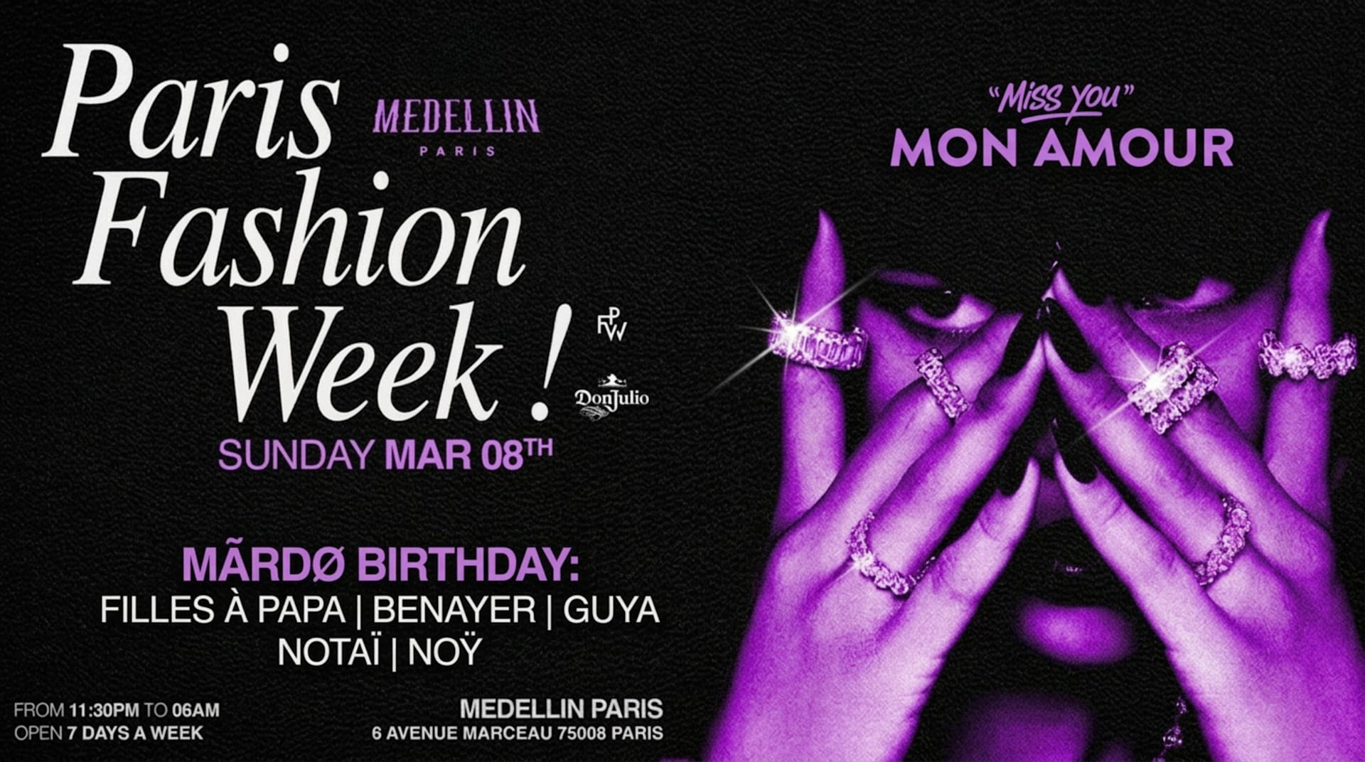 Miss You Mon Amour I Paris Fashion Week