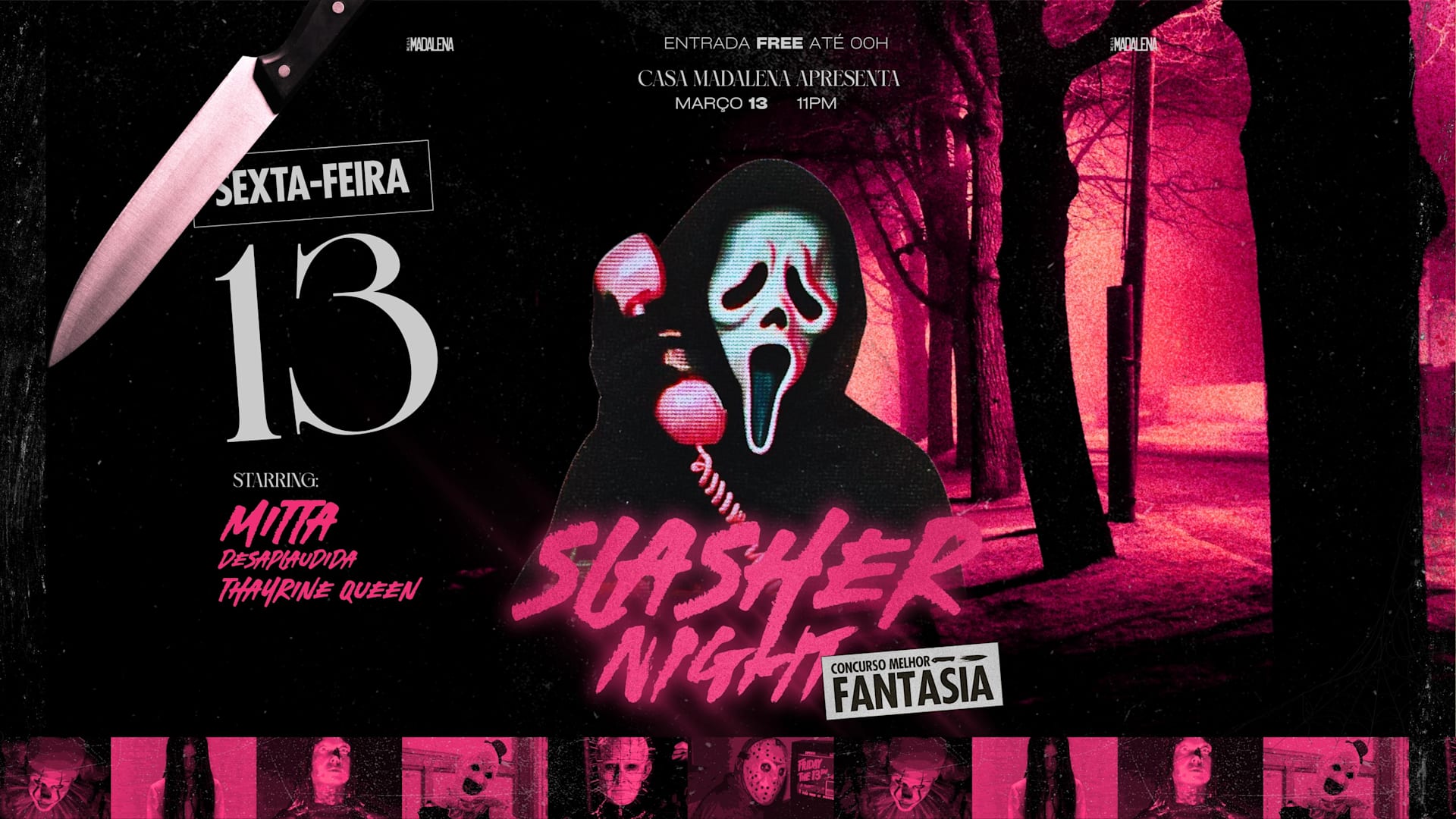 Slasher Night | Eletropop | Sexta Feira 13 | Free*