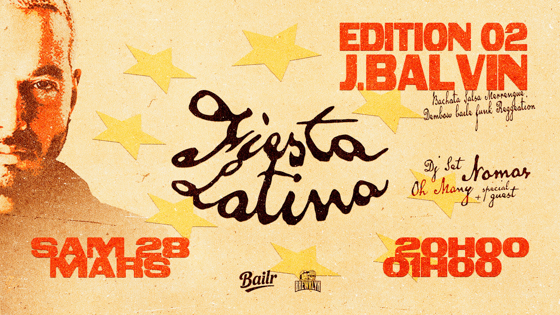 Fiesta Latina Édition #2 J Balvin - 28/03 At Brewklyn
