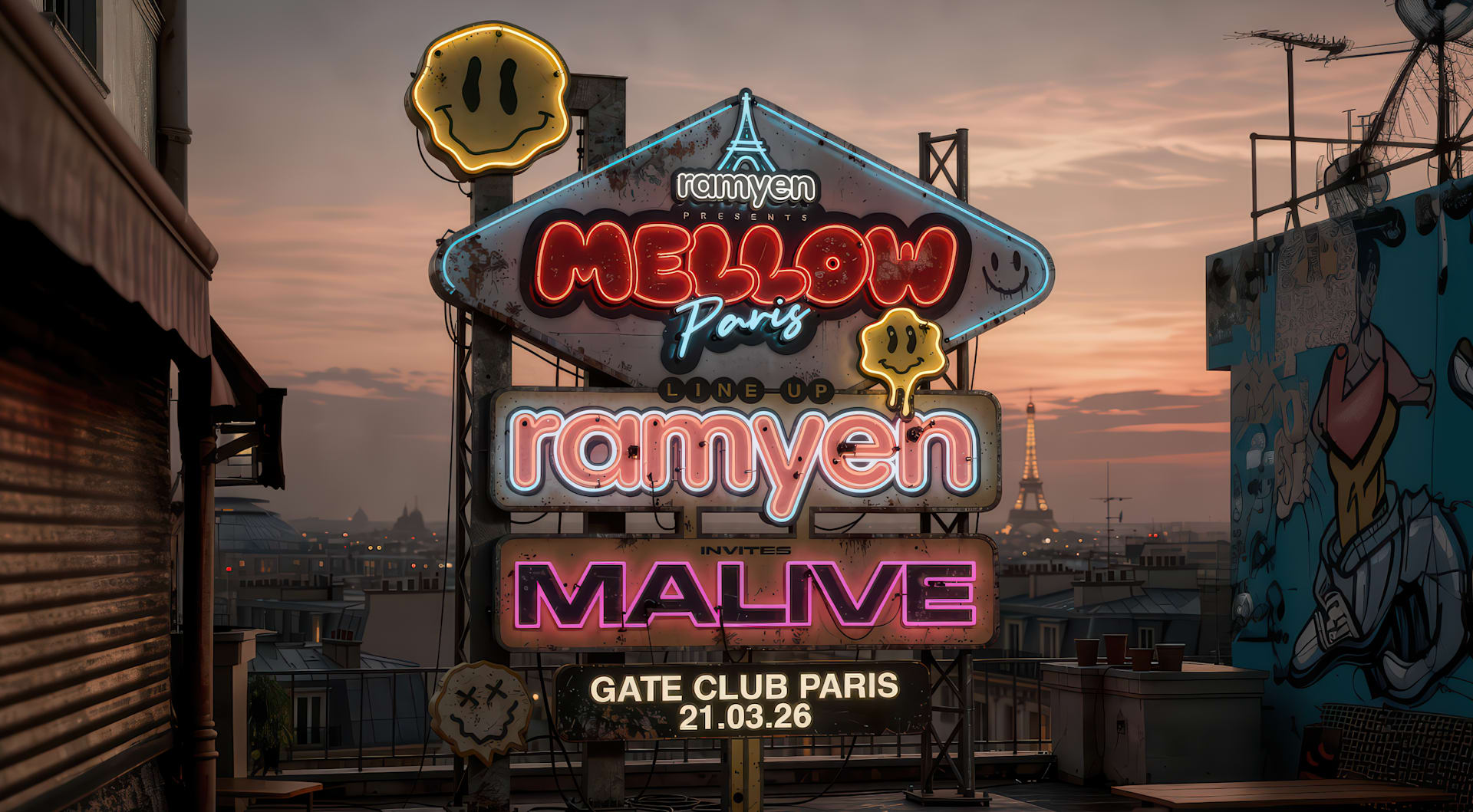 Mellow: Ramyen X Malive At Gate Club Paris