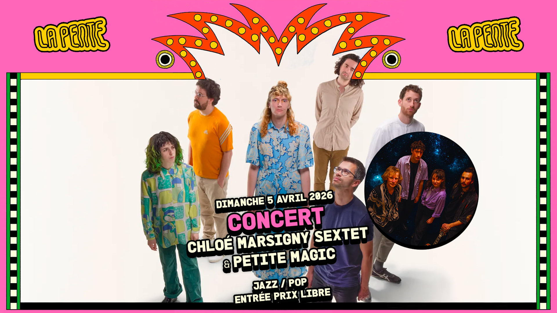 Concert : Chloé Marsigny Sextet & Petite Magic (Jazz / Pop)