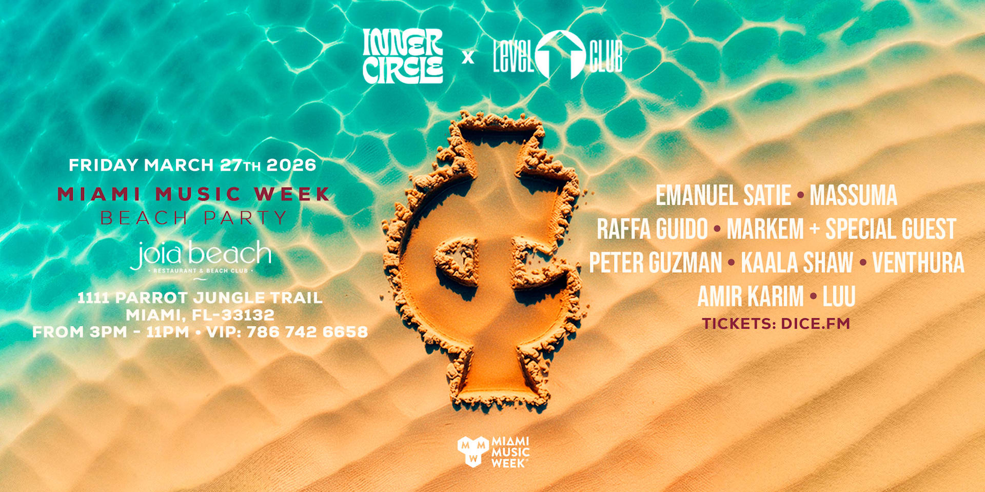 Inner Circle X Level Club: Mmw Beach Party