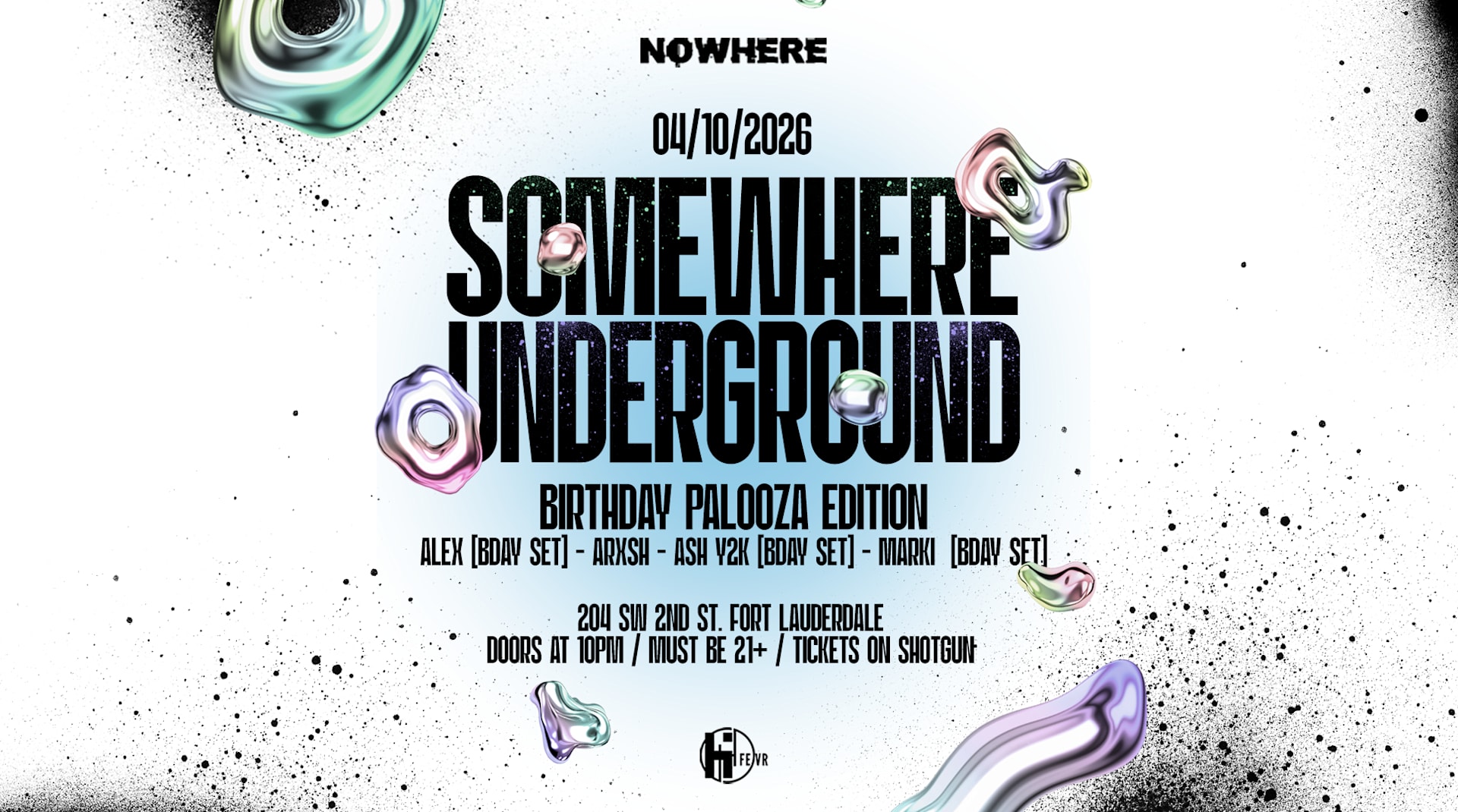 Somewhere Underground @ Nowhere | Bday Palooza Edition