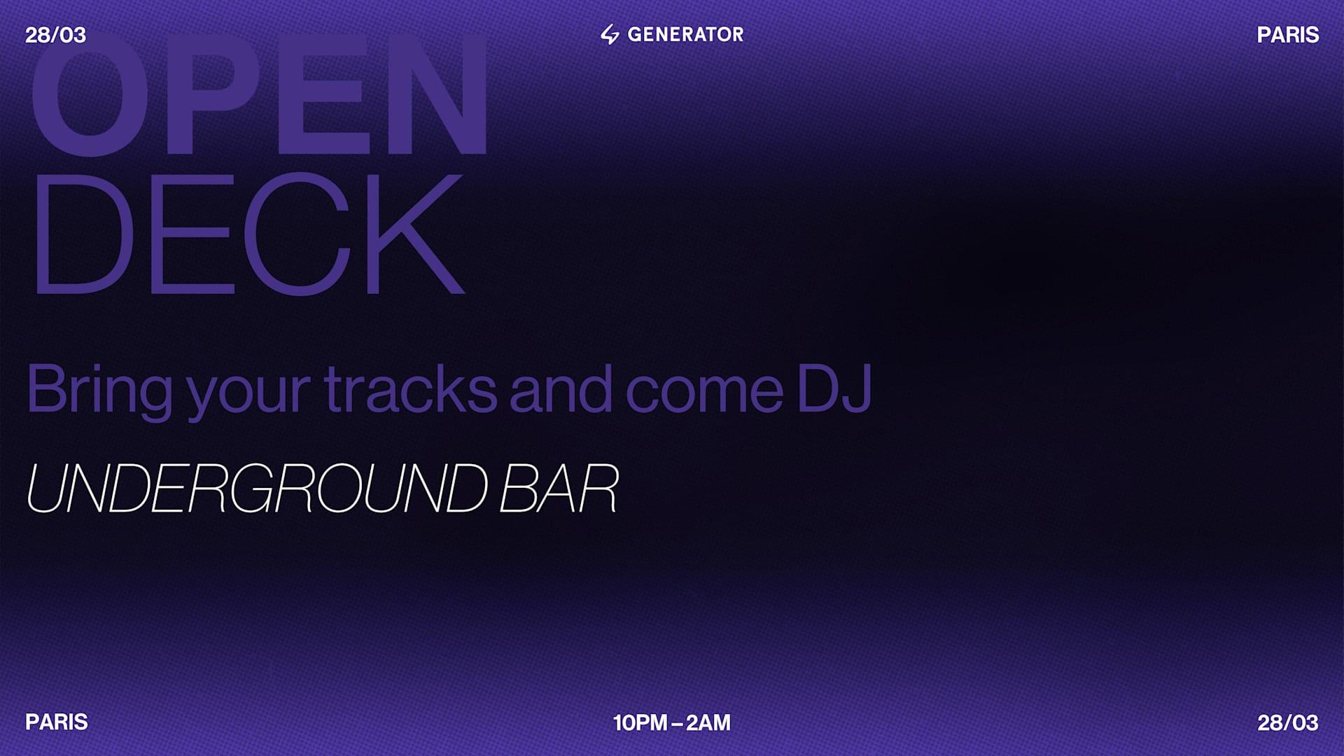 Open Deck At Generator