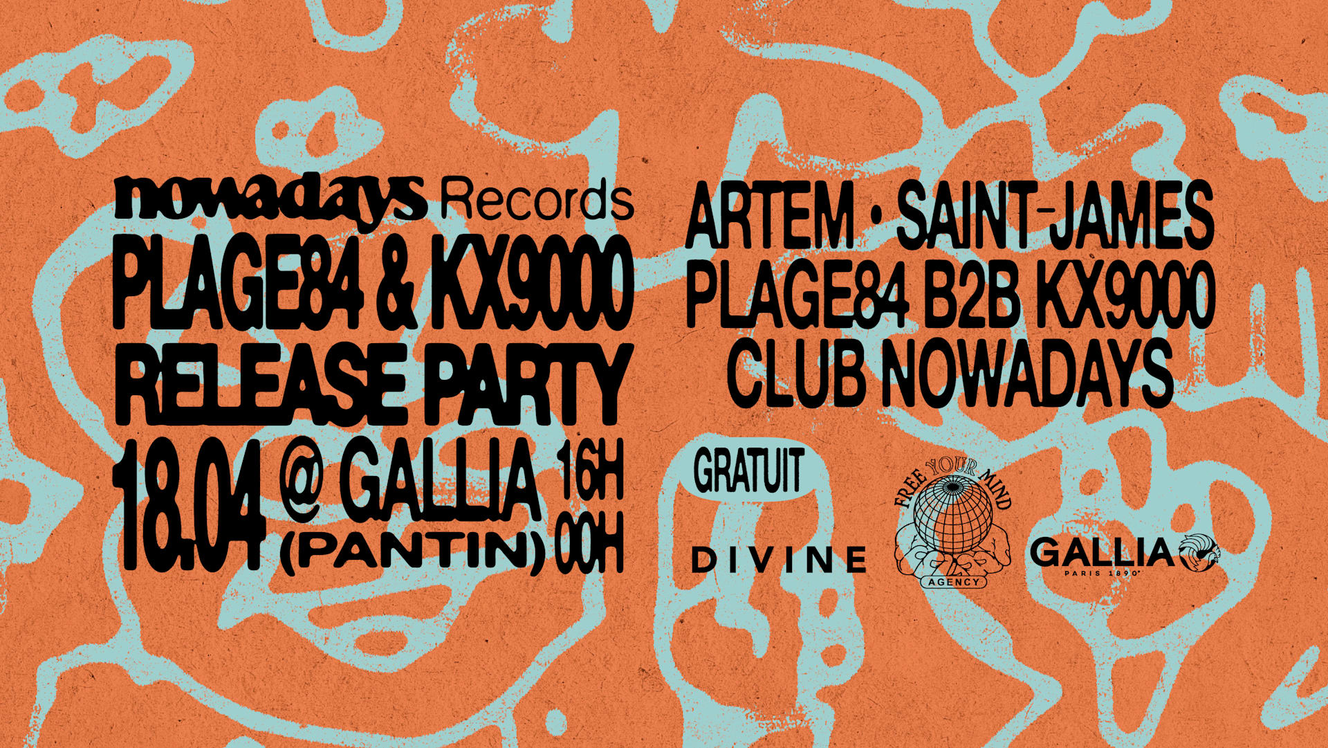 Plage84 & Kx9000 - 9084° Release Party @ Bar Gallia