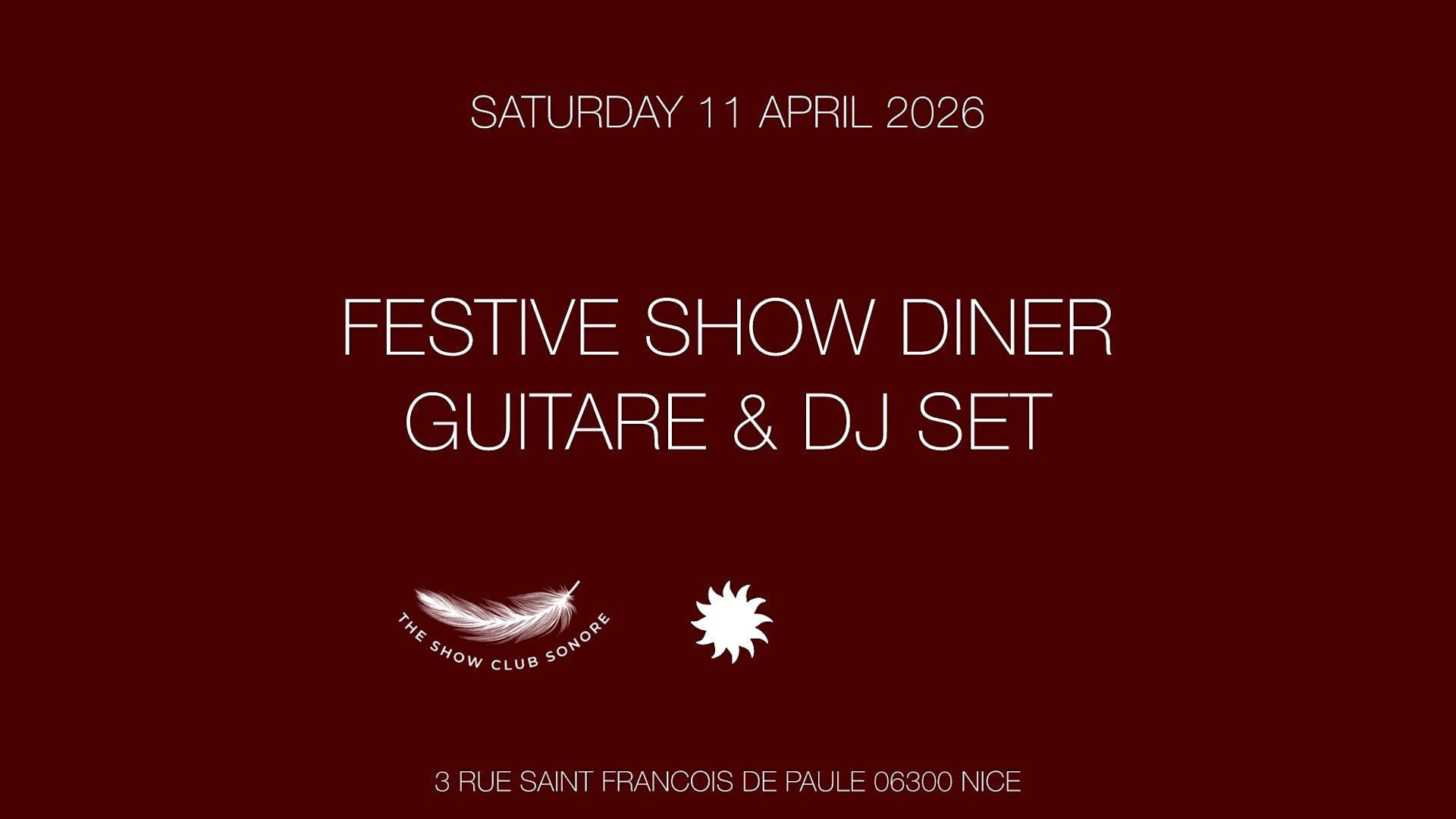 The Show Club Sonore X  Bocca Nissa X Sam 11 Avril