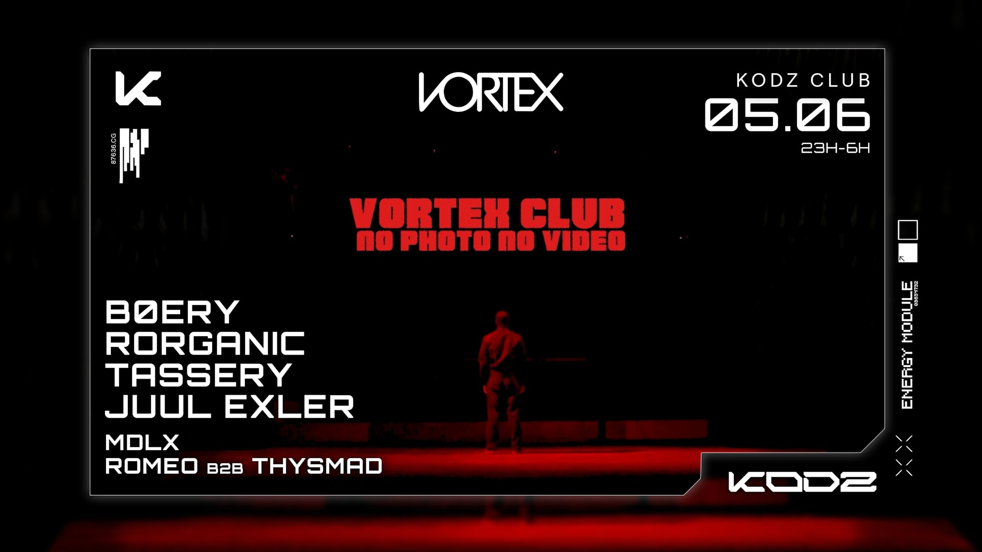 Kodz X Vortex: Bøery - Tassery - Rorganic - Juul Exler &More