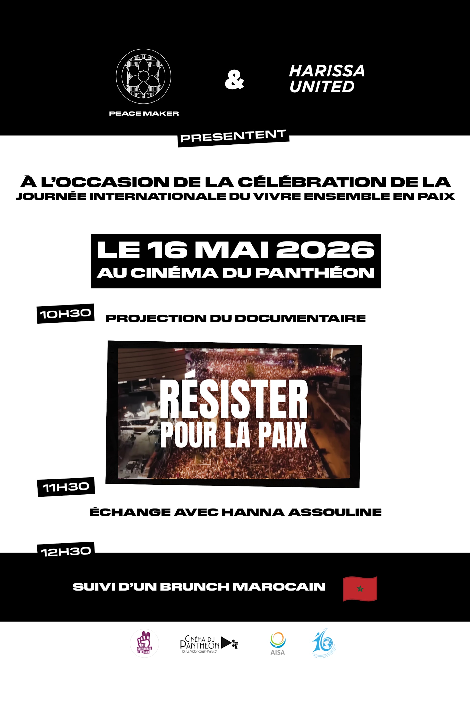 Projection Peacemaker " Resister Pour La Paix"