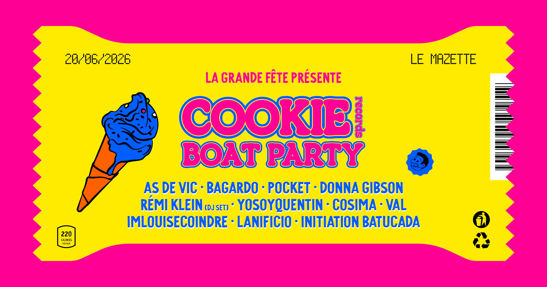 La Grande Fête Présente Cookie Boat Party !