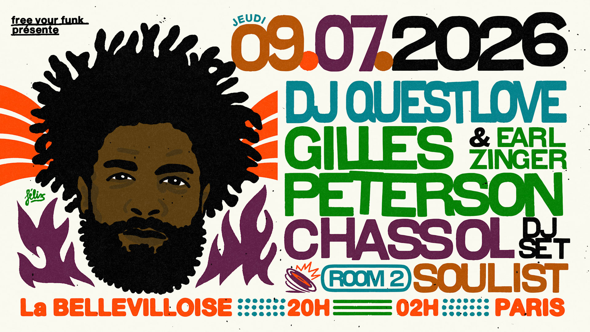 Free Your Funk : Questlove, Gilles Peterson, Chassol | 09.07