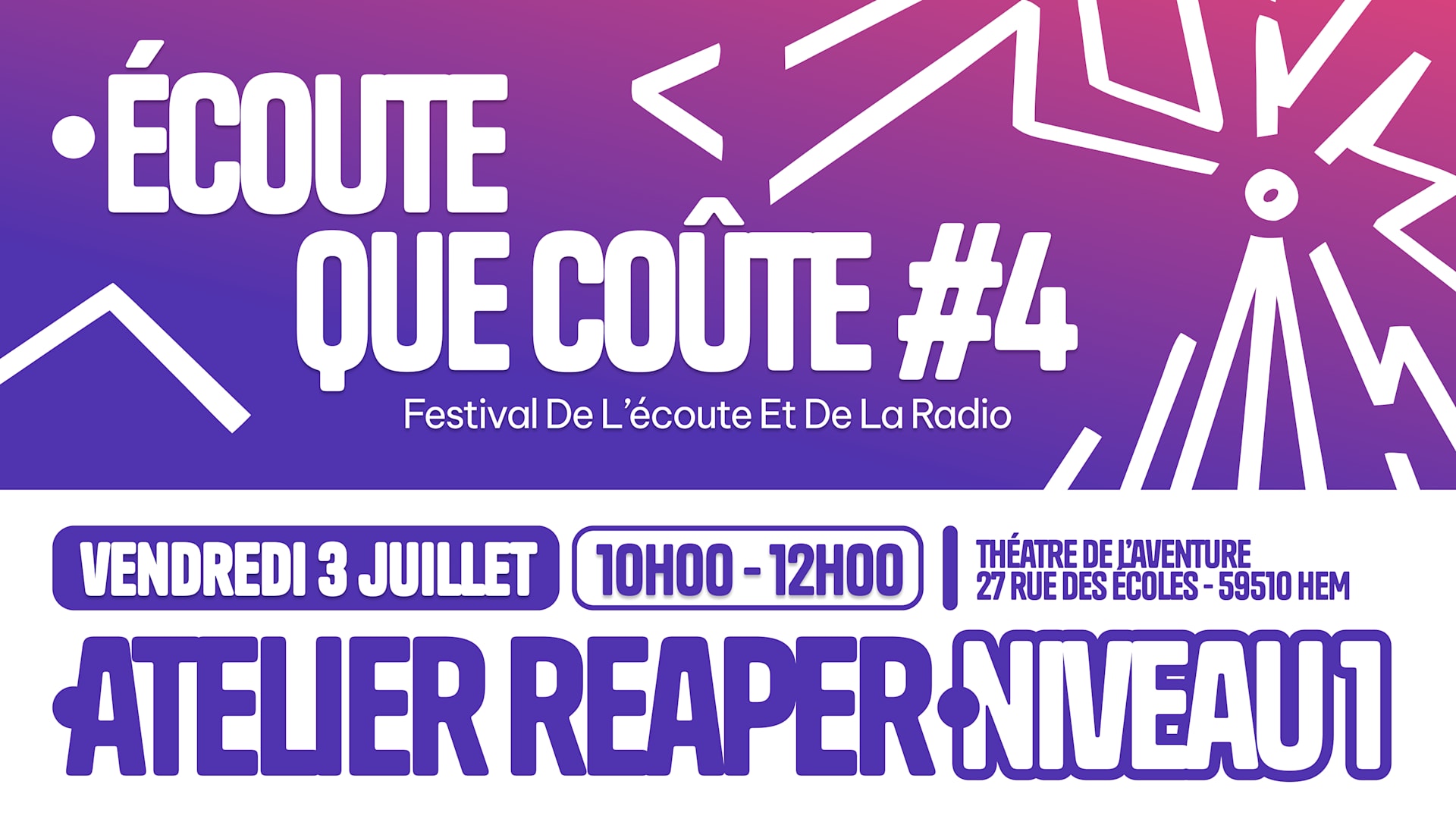 Écoute Que Coûte #4 - Atelier Reaper Niv.1