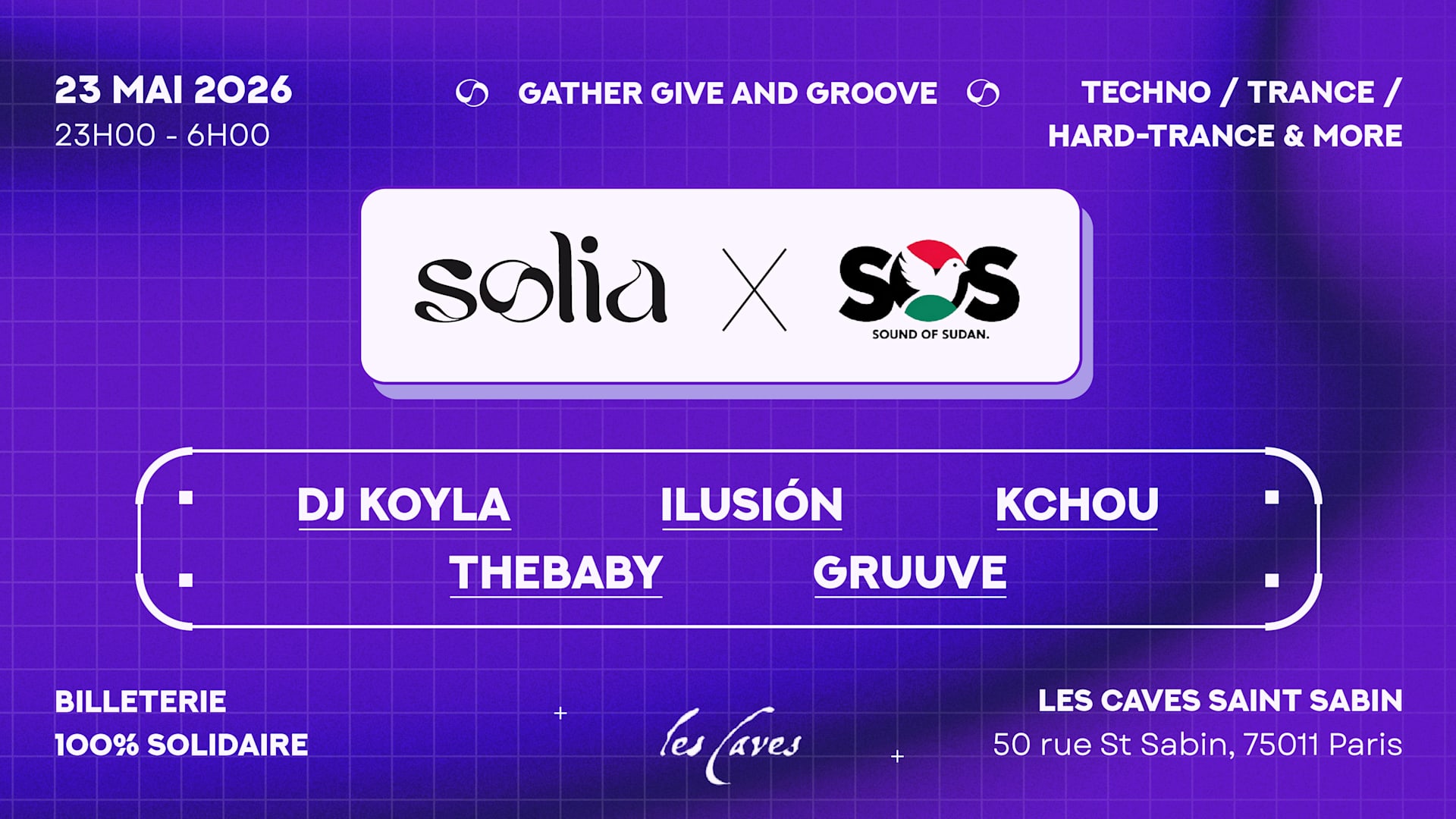 Solia X Sound Of Sudan - Les Caves Saint Sabin