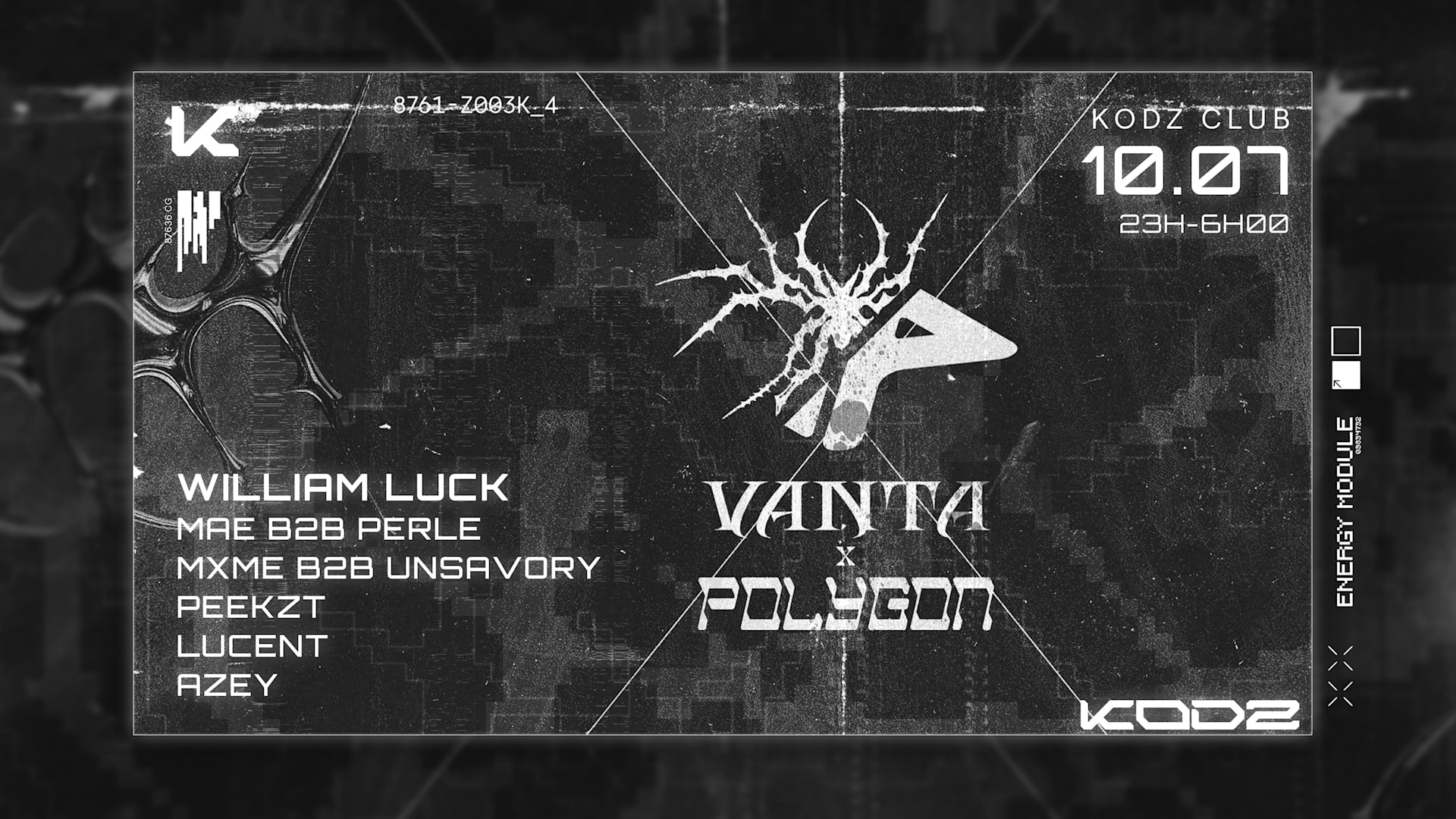 Kodz X Polygon X Vanta : William Luck, Peekzt, Perle & More