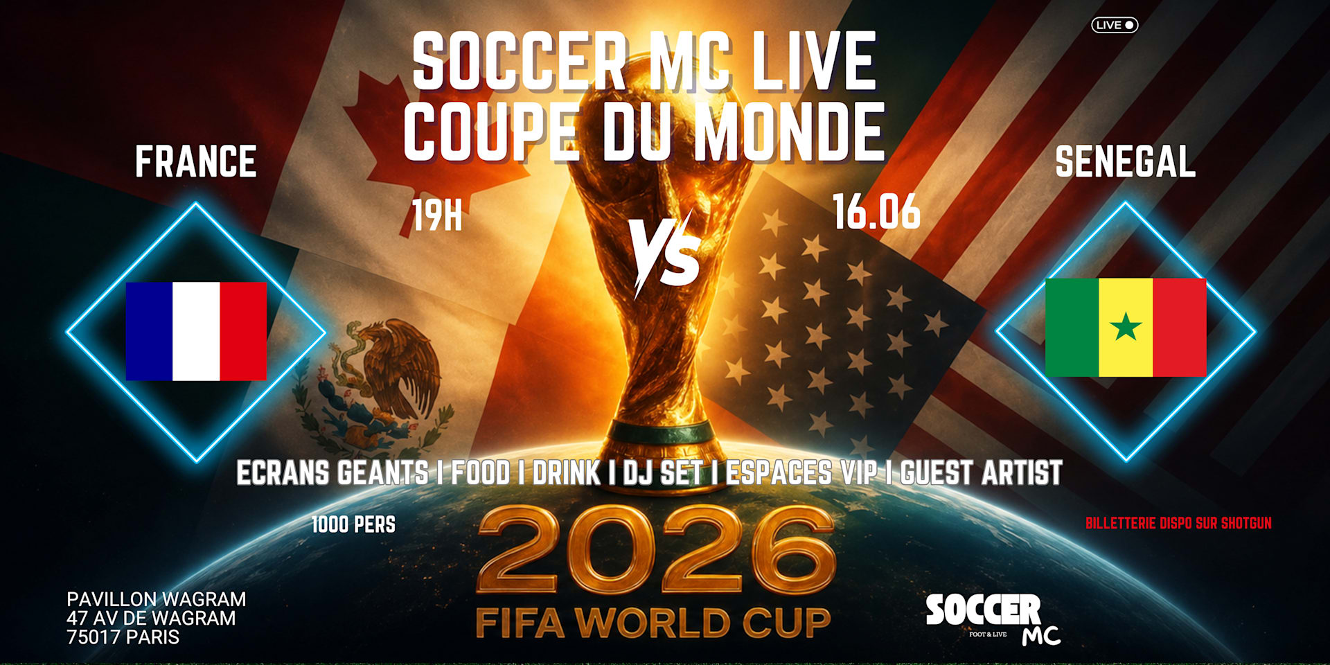 Soccer MC Live I France Vs Senegal I Pavillon Wagram