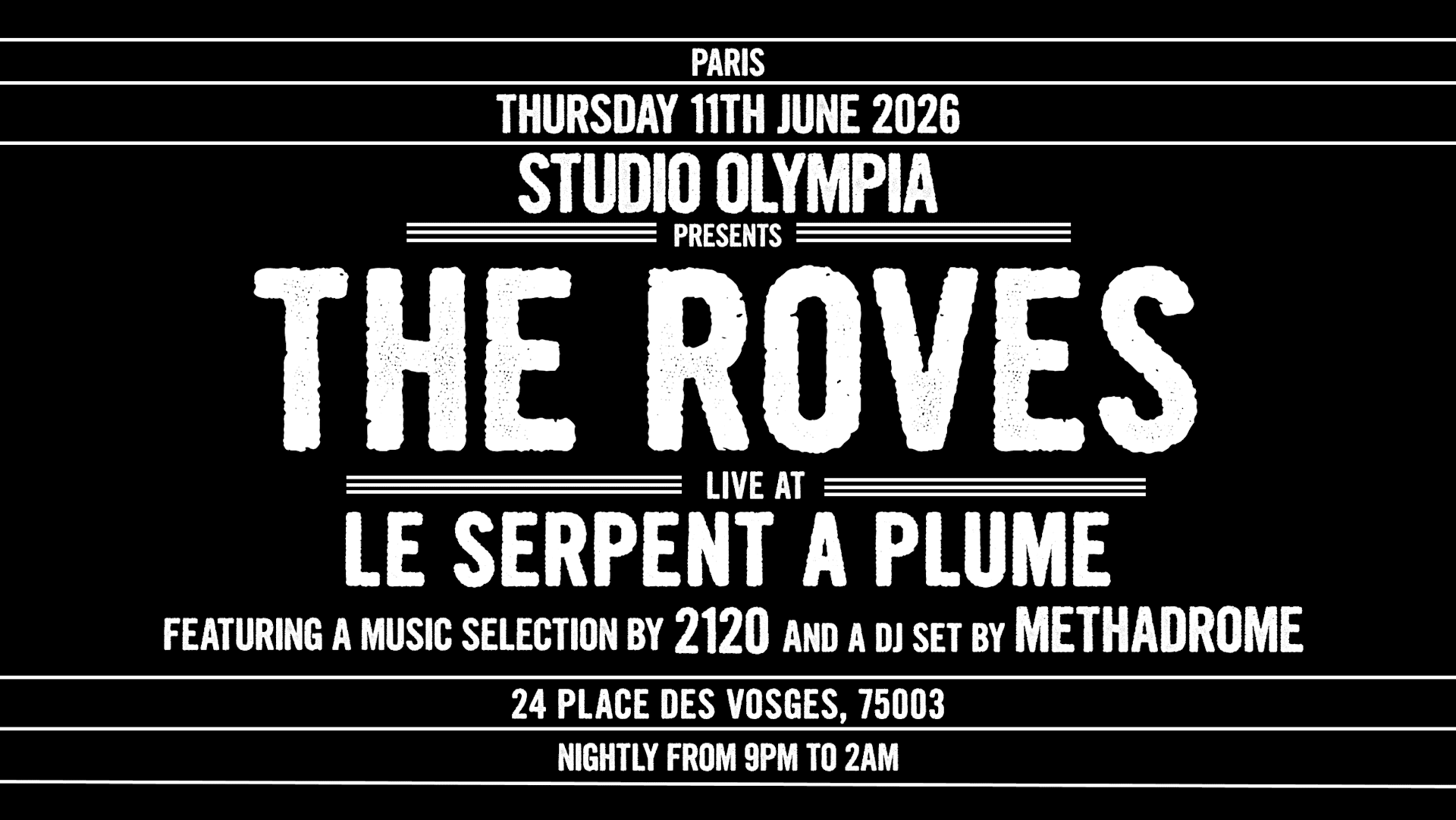 The Roves Live W/ 2120 & Methadrome Dj Set