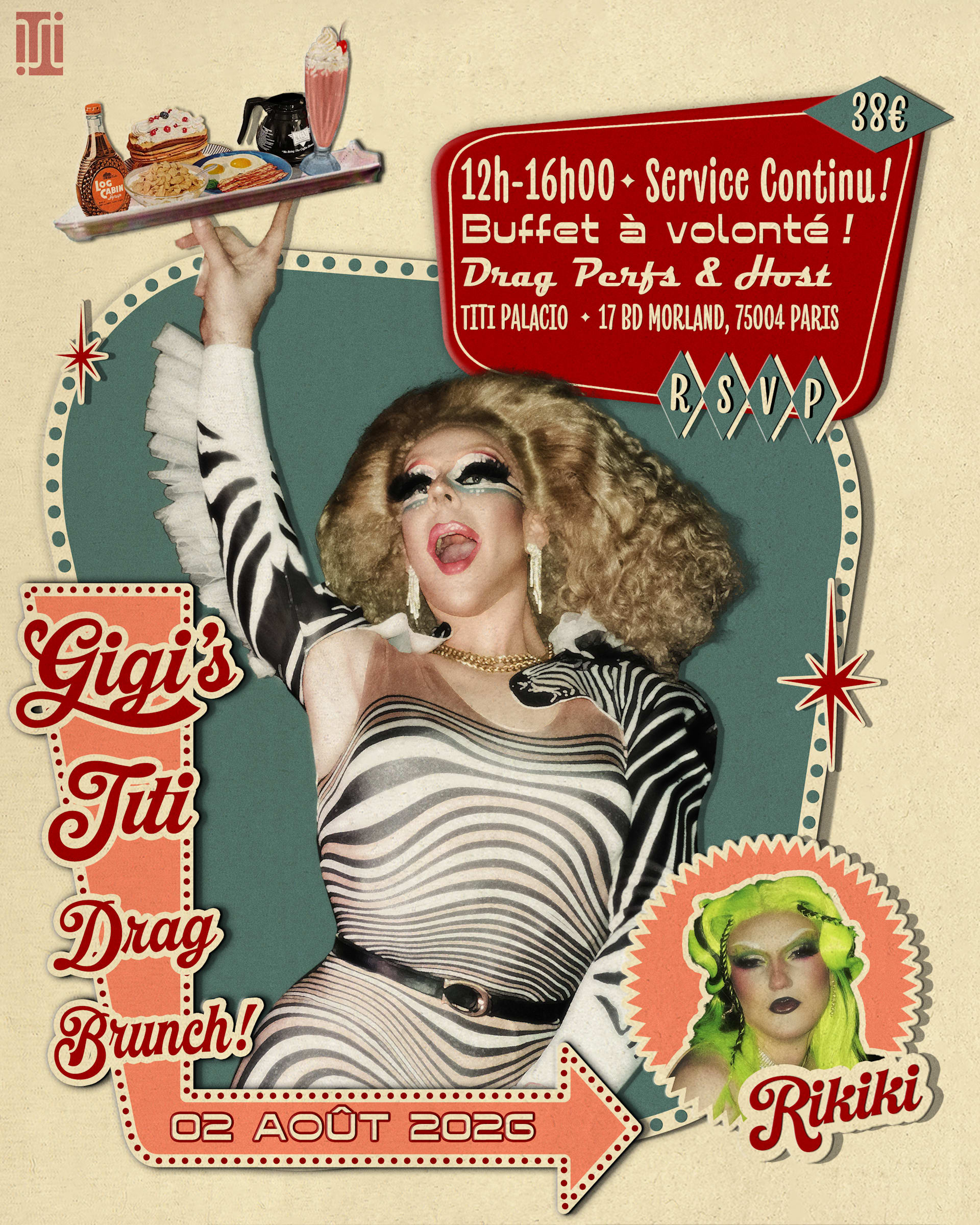 Gigi's Titi Drag Brunch #20 Au Titi Palacio W/ Rikiki!