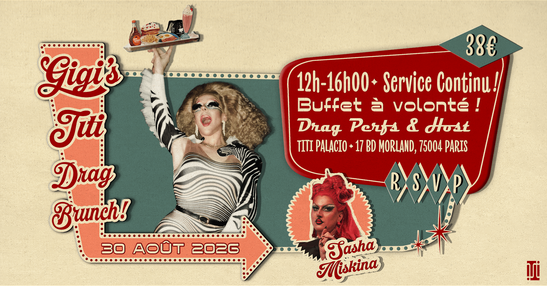 Gigi's Titi Drag Brunch #21 Au Titi Palacio W/ Sasha Miskina