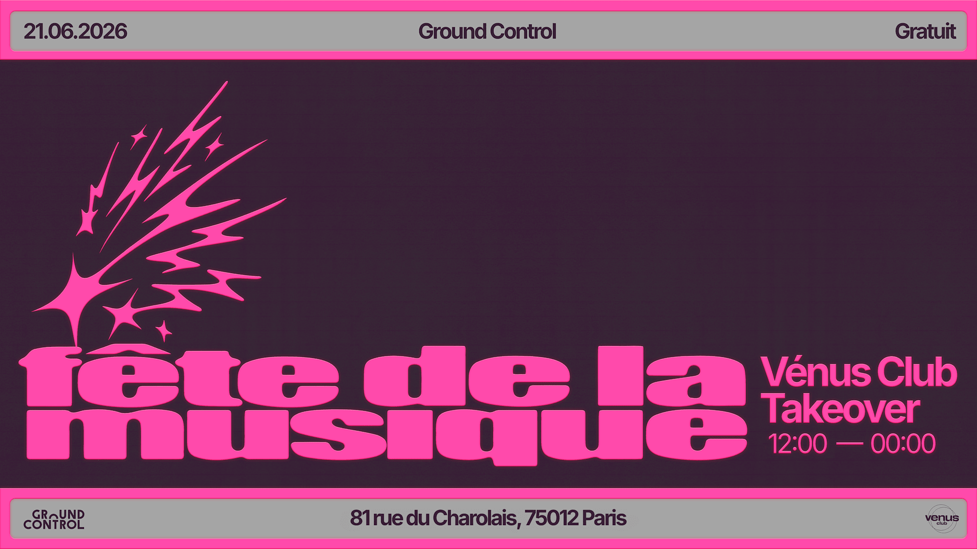 Fête De La Musique : Vénus Club Takeover (Free)