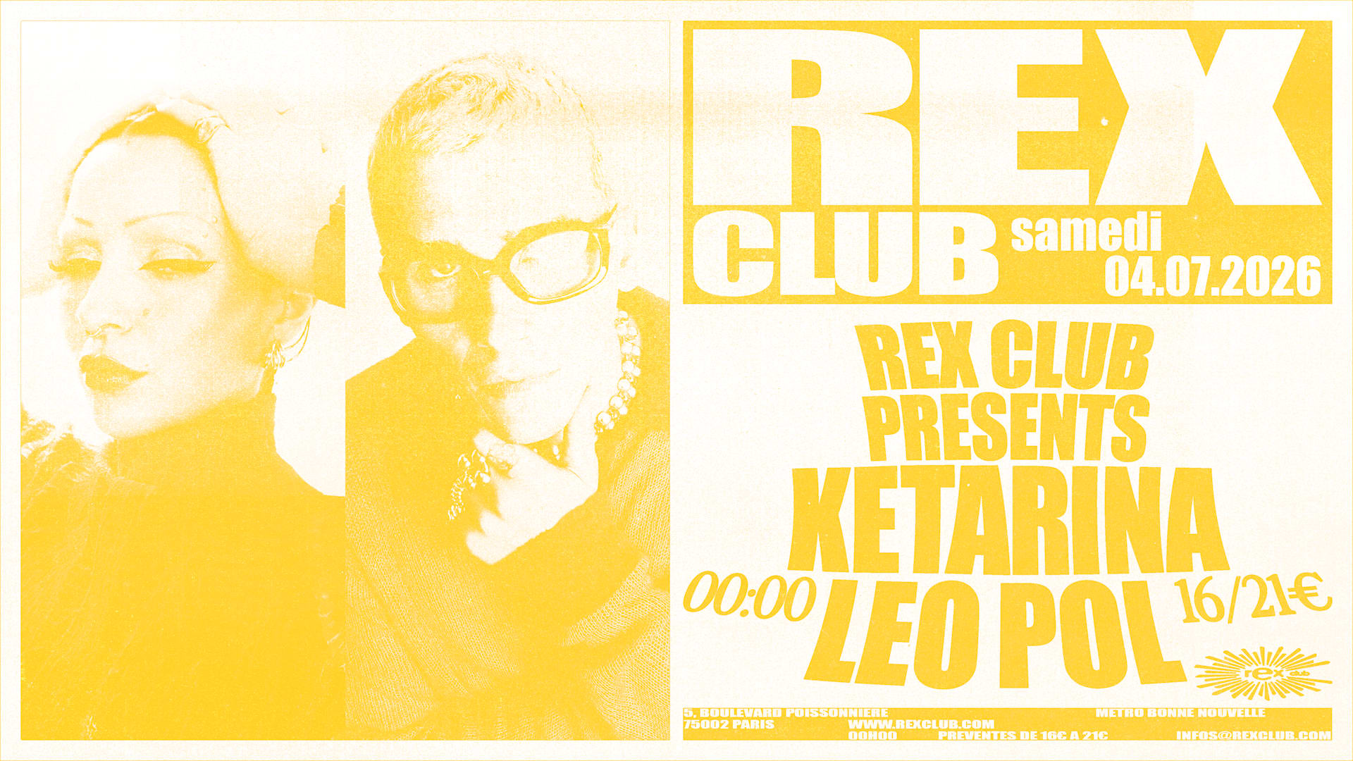 Rex Club Presents: Ketarina, Leo Pol