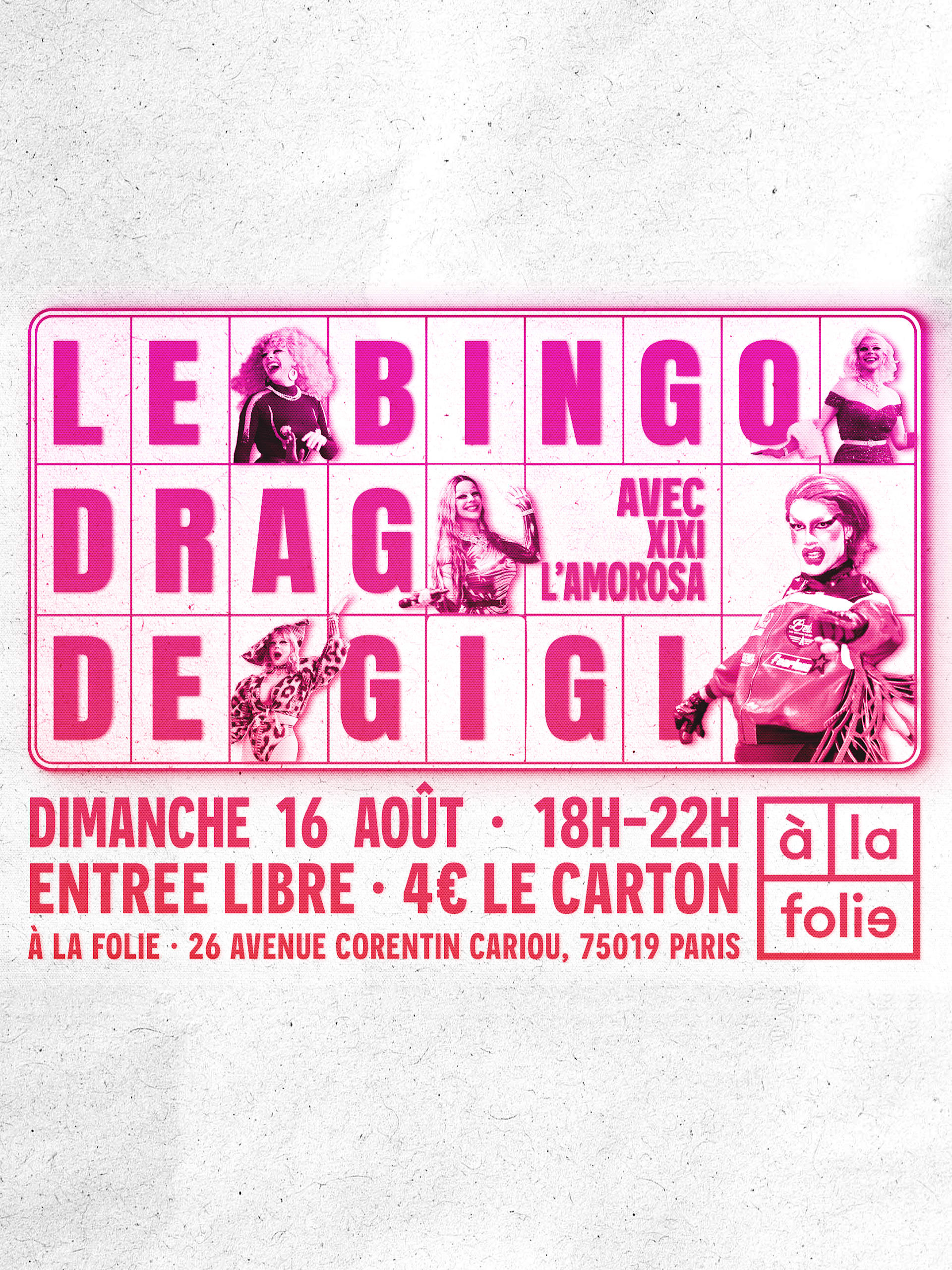 Bingo Drag De Gigi Von Dredee À La Folie! Avec Xixi Lamorosa