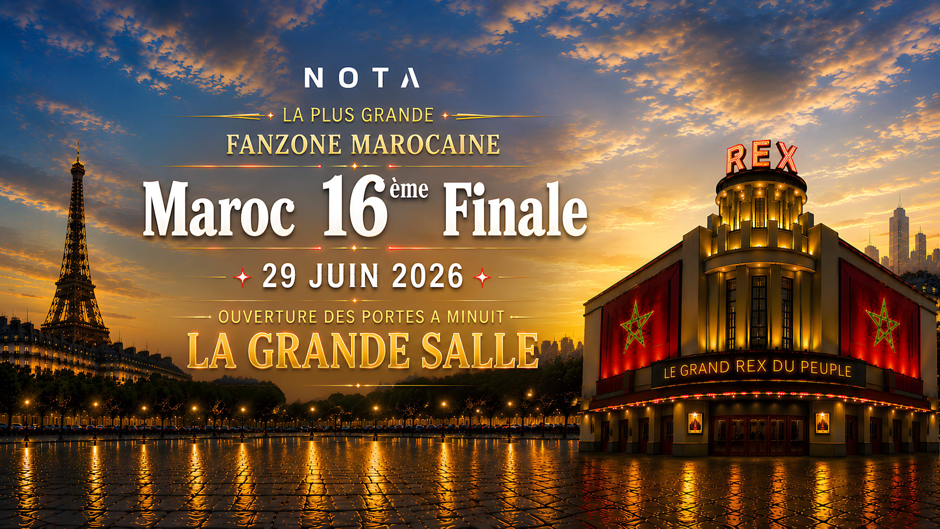 Fanzone Maroc Au Grand Rex - 1/16 De Finale Cdm2026