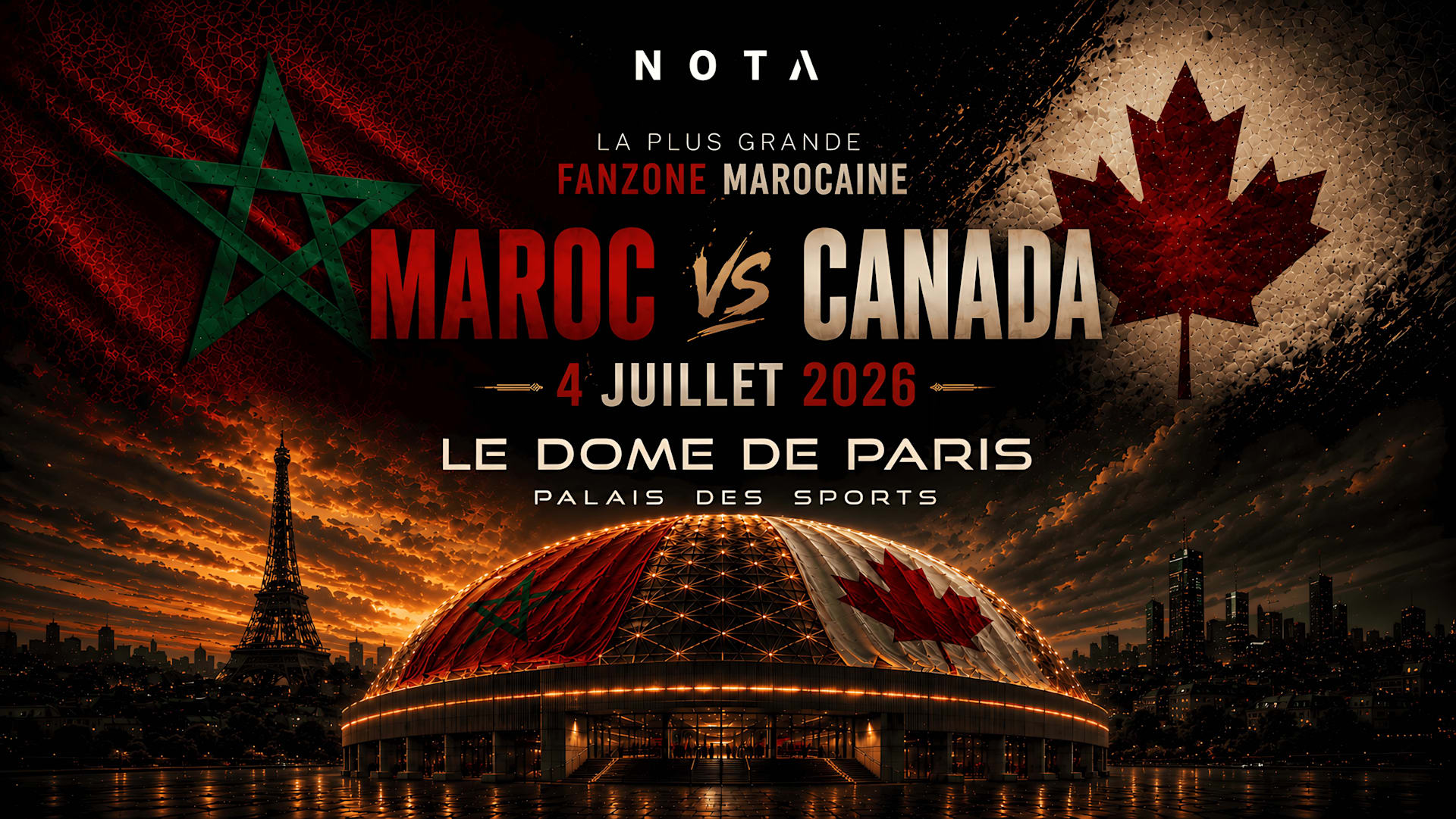 Fanzone Maroc Vs Canada Au Dôme De Paris - Cdm2026