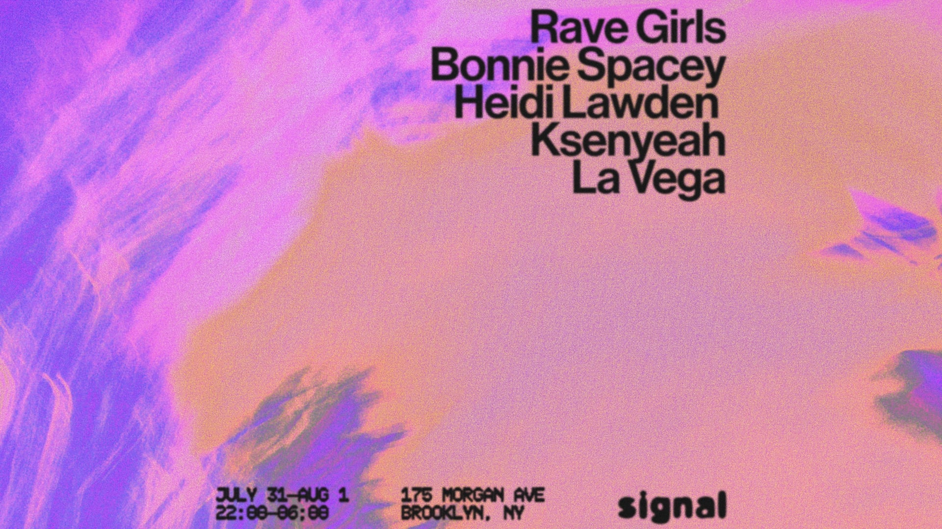 Rave Girls: Bonnie Spacey, Heidi Lawden, Ksenyeah, La Vega