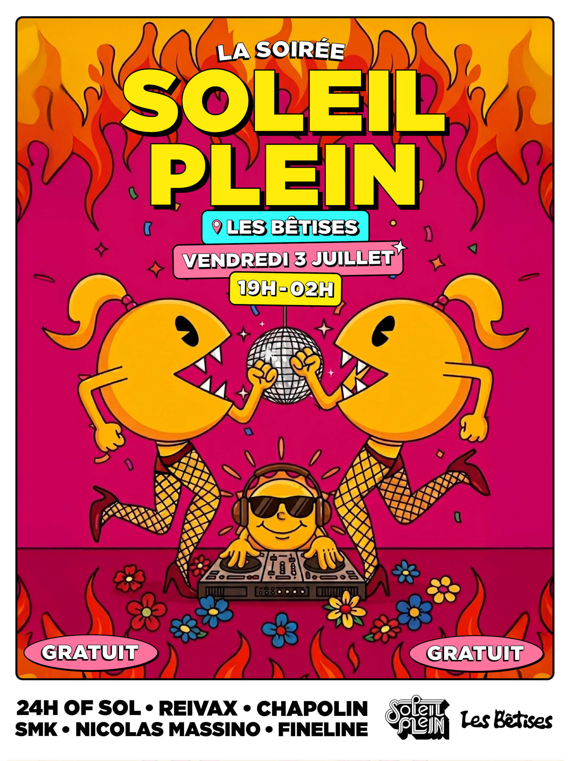 Soleil Plein Invite : Nicolas Massino, Smk & Fineline