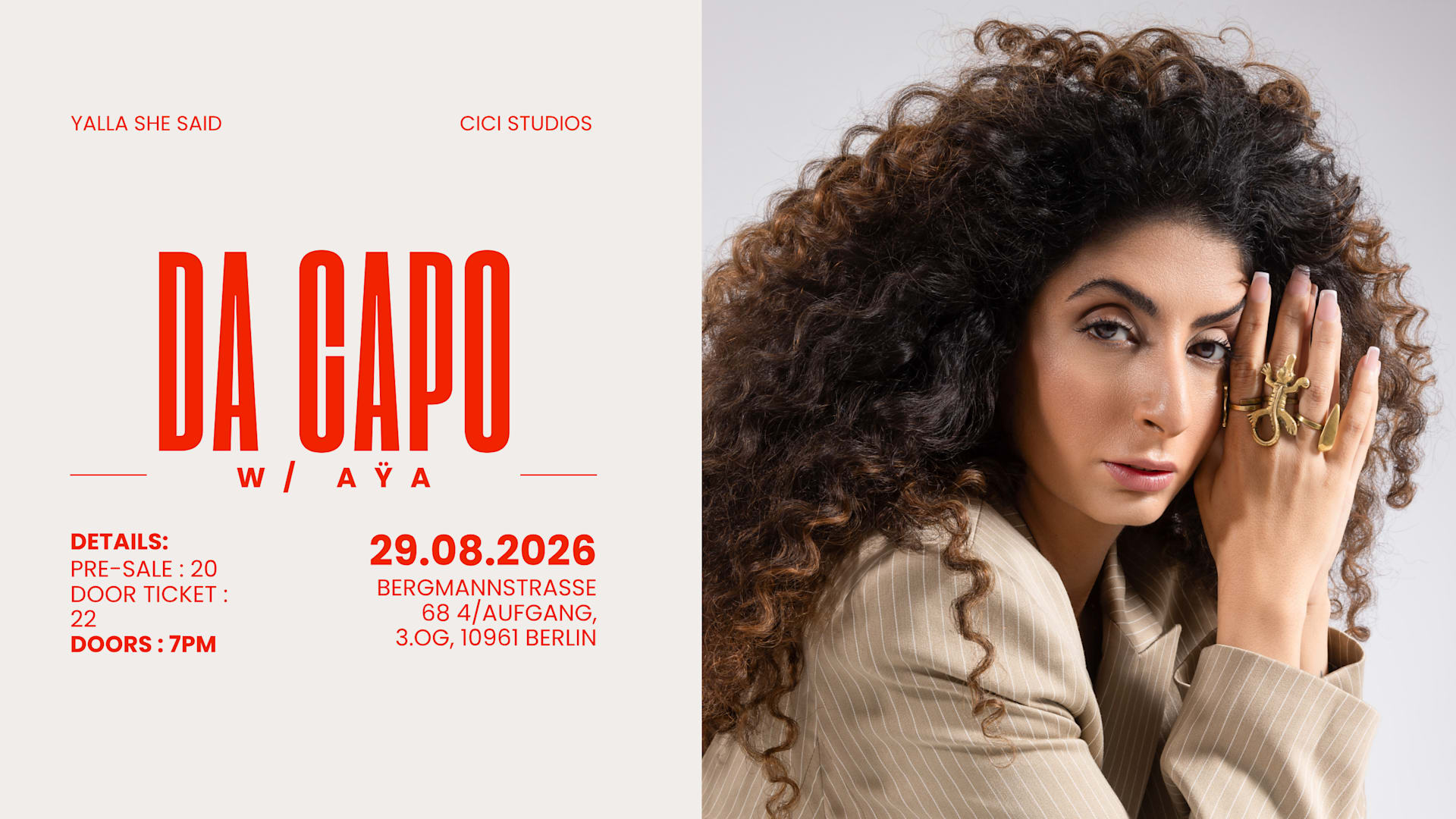 Da Capo W/ Aÿa - Live @ Cici Studios Berlin