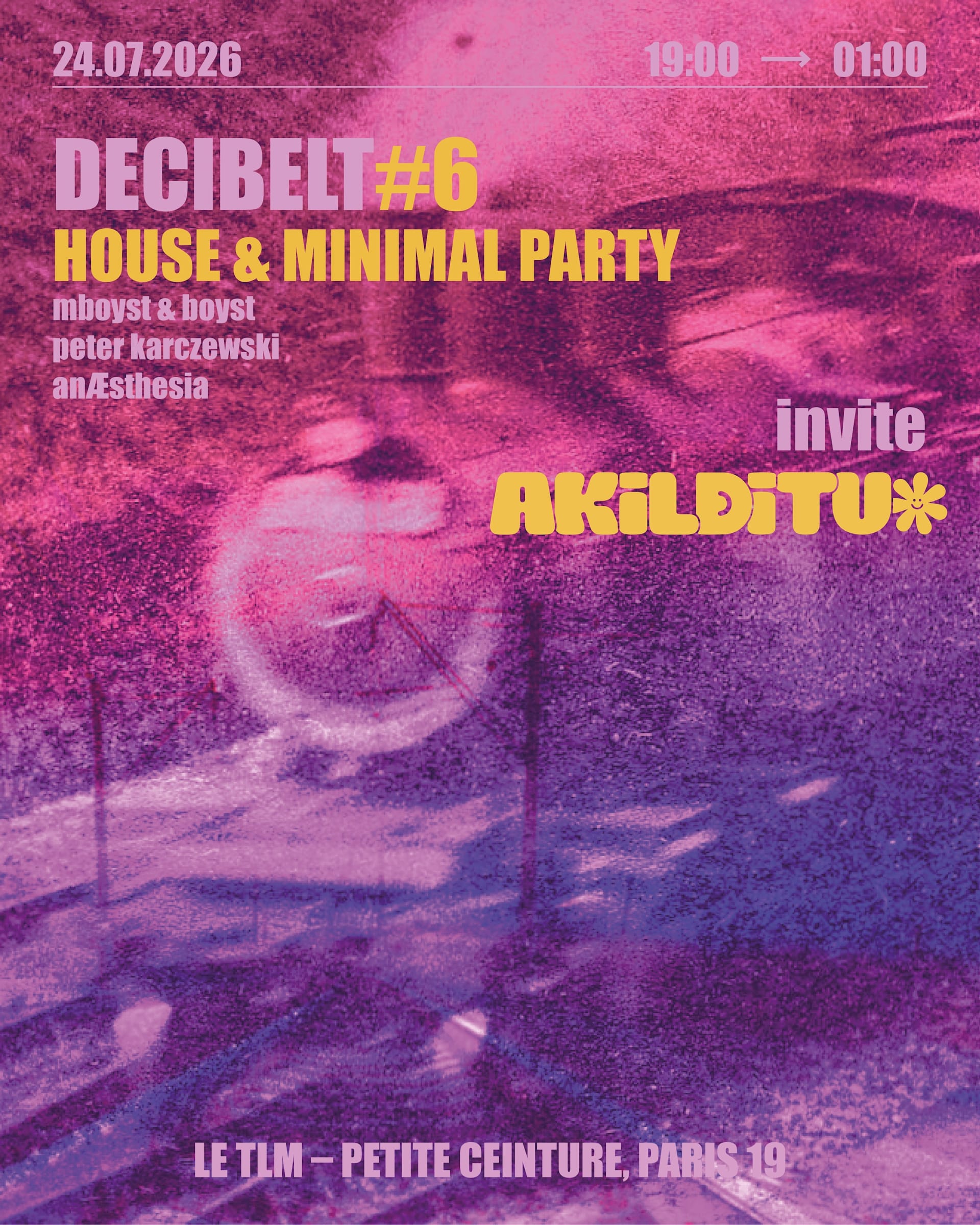Decibelt Invite Akilditu - House & Minimal Party