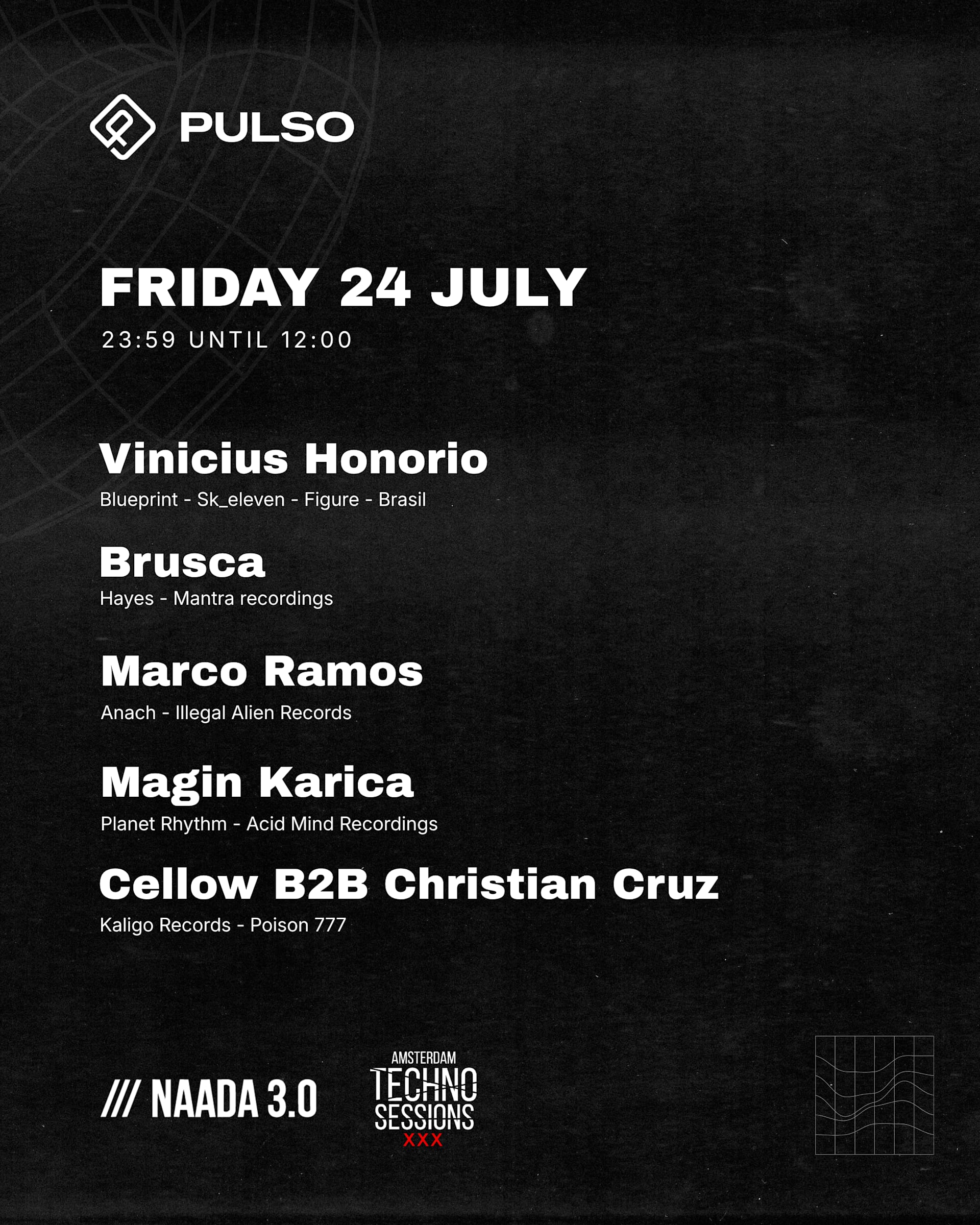 Pulso × Amsterdam Techno Sessions @ Naada