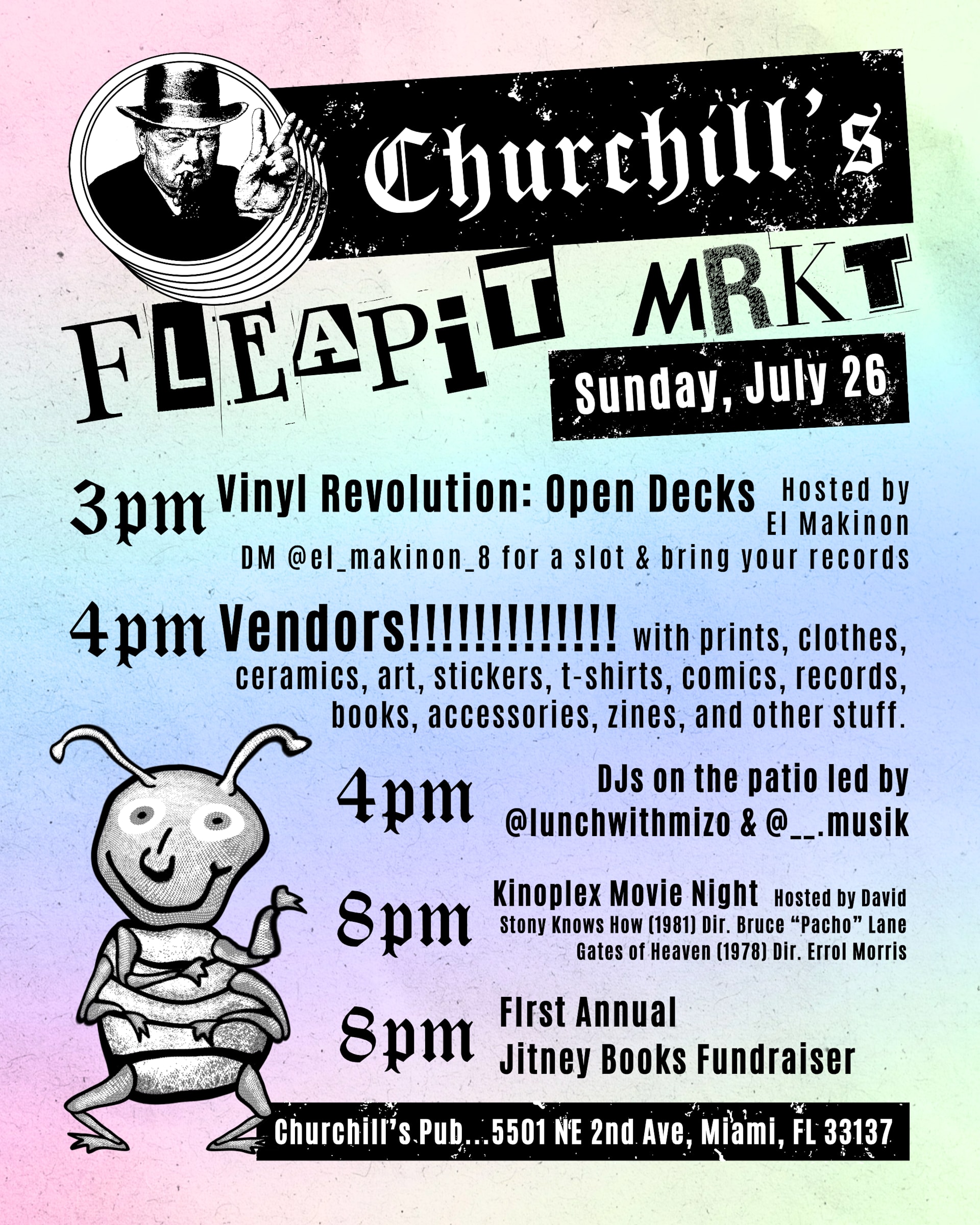 Churchill's Fleapit Mrkt - Sunday, July 26