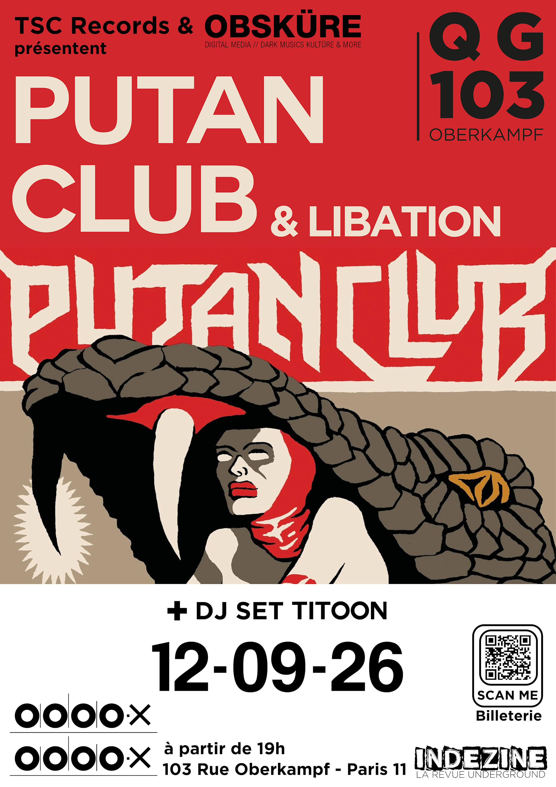 Putan Club + Libation + Dj Indezine Radio Libertaire