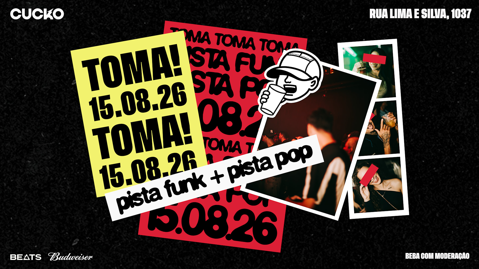 Toma! // Pista Funk + Pista Pop // 15.08 @Cucko
