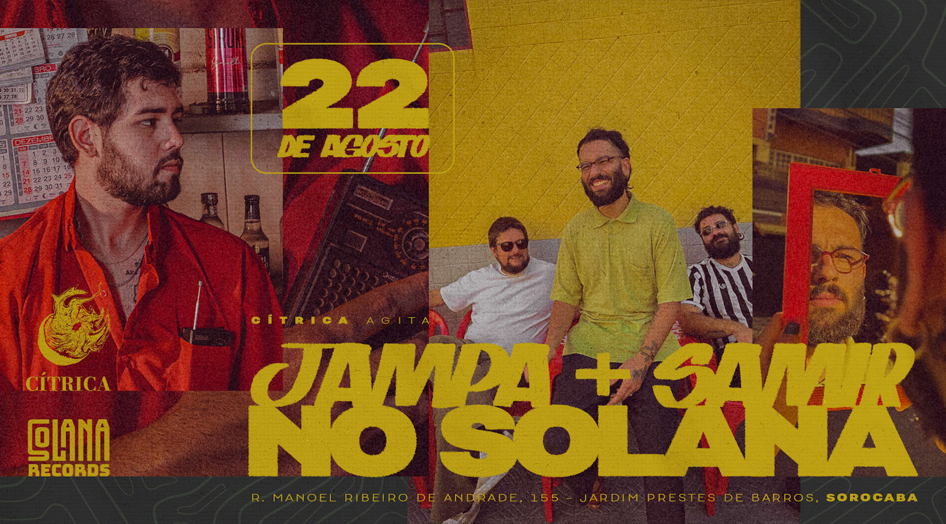 Cítrica Agita: J4mpa + Samir No Solana