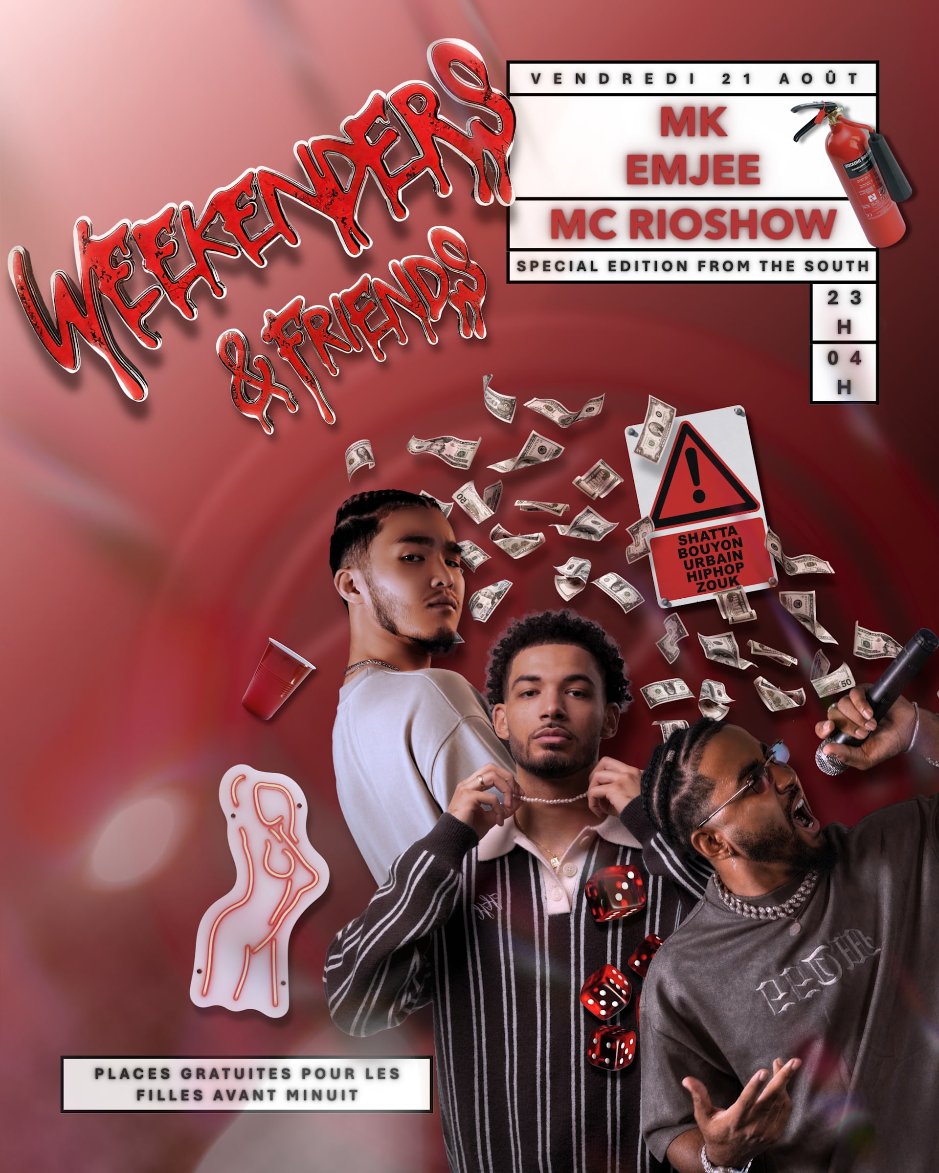 Weekenders & Guests - Emjee, Mk & MC Rioshow