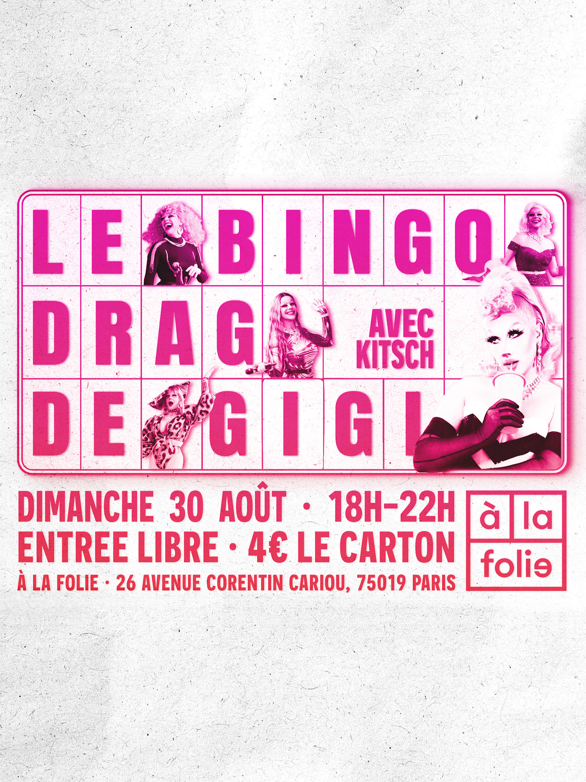 Bingo Drag De Gigi Von Dredee À La Folie! Avec Kitsch