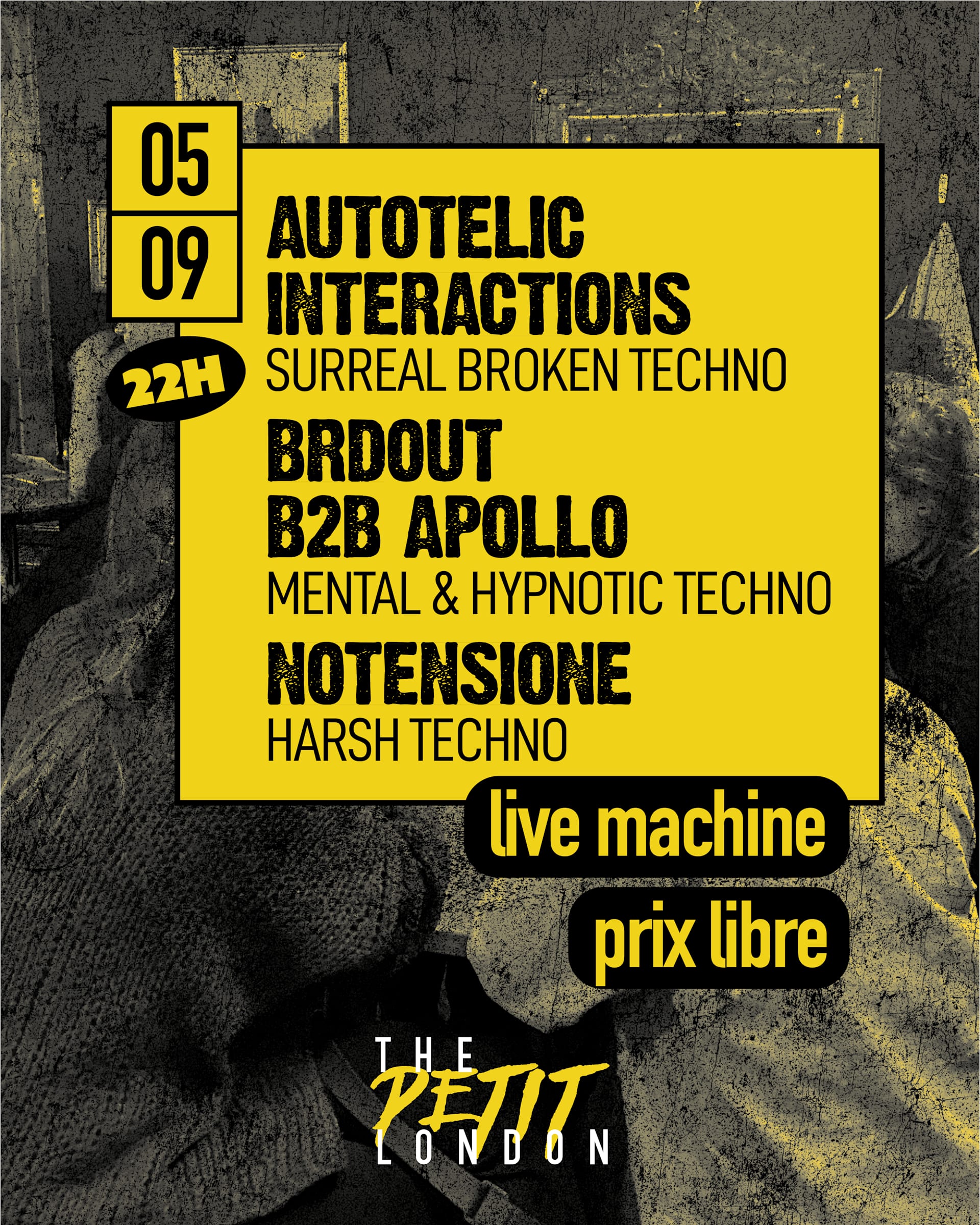 Full Night Live Machine Techno By The Petit London