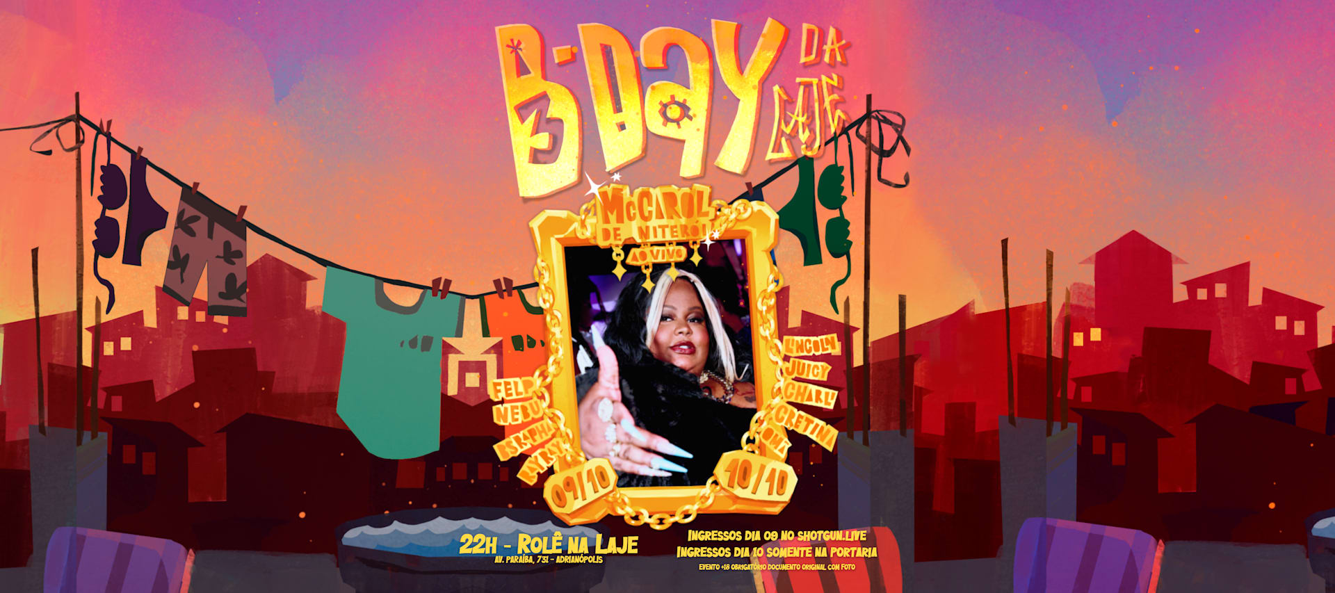 B-Day Da Laje 3 Anos + MC Carol De Niterói