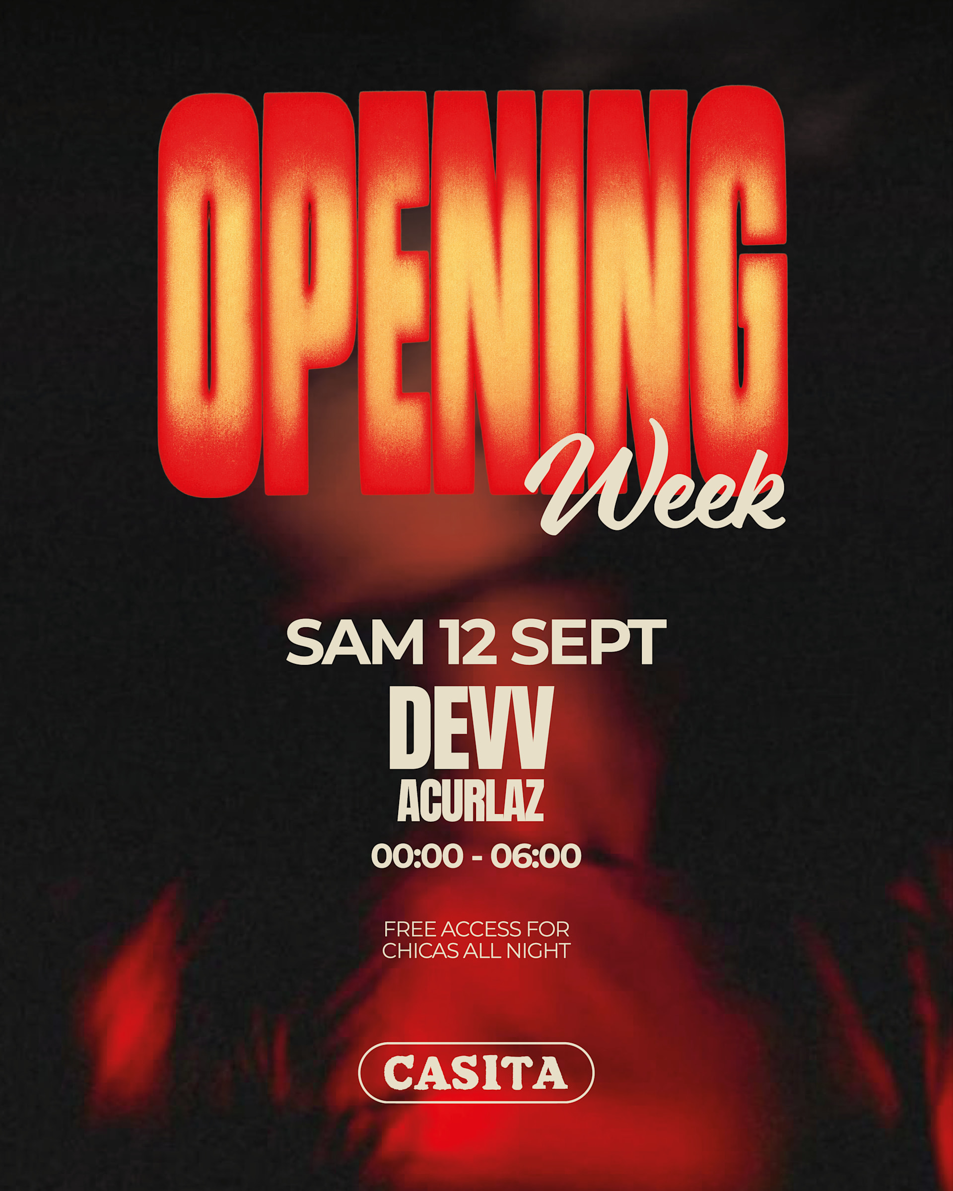 Samedi 12 Septembre - Opening Week