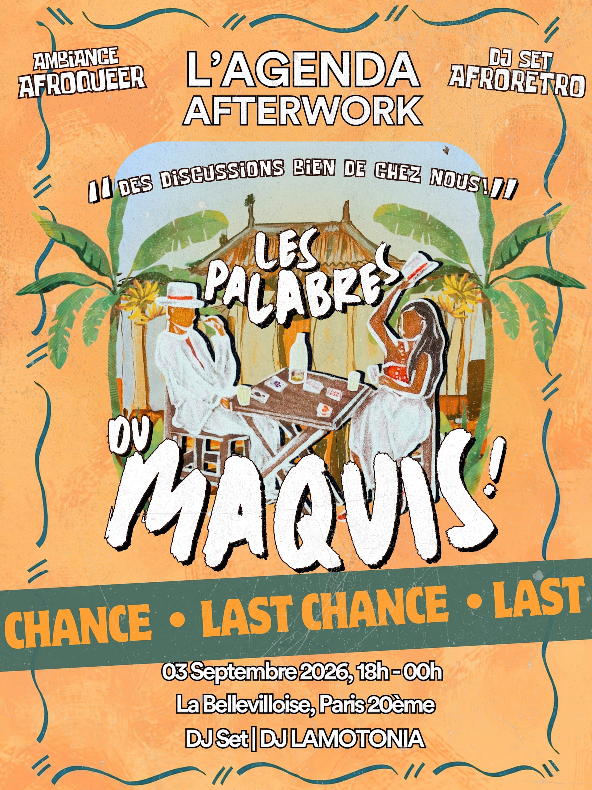L'agenda Afterwork | Les Palabres Du Maquis | 03.09.26