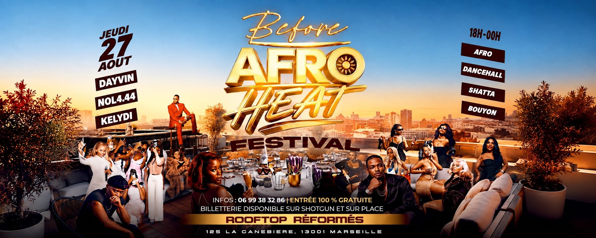 Before Afro Heat Festival 🔥 | Rooftop Gratuit