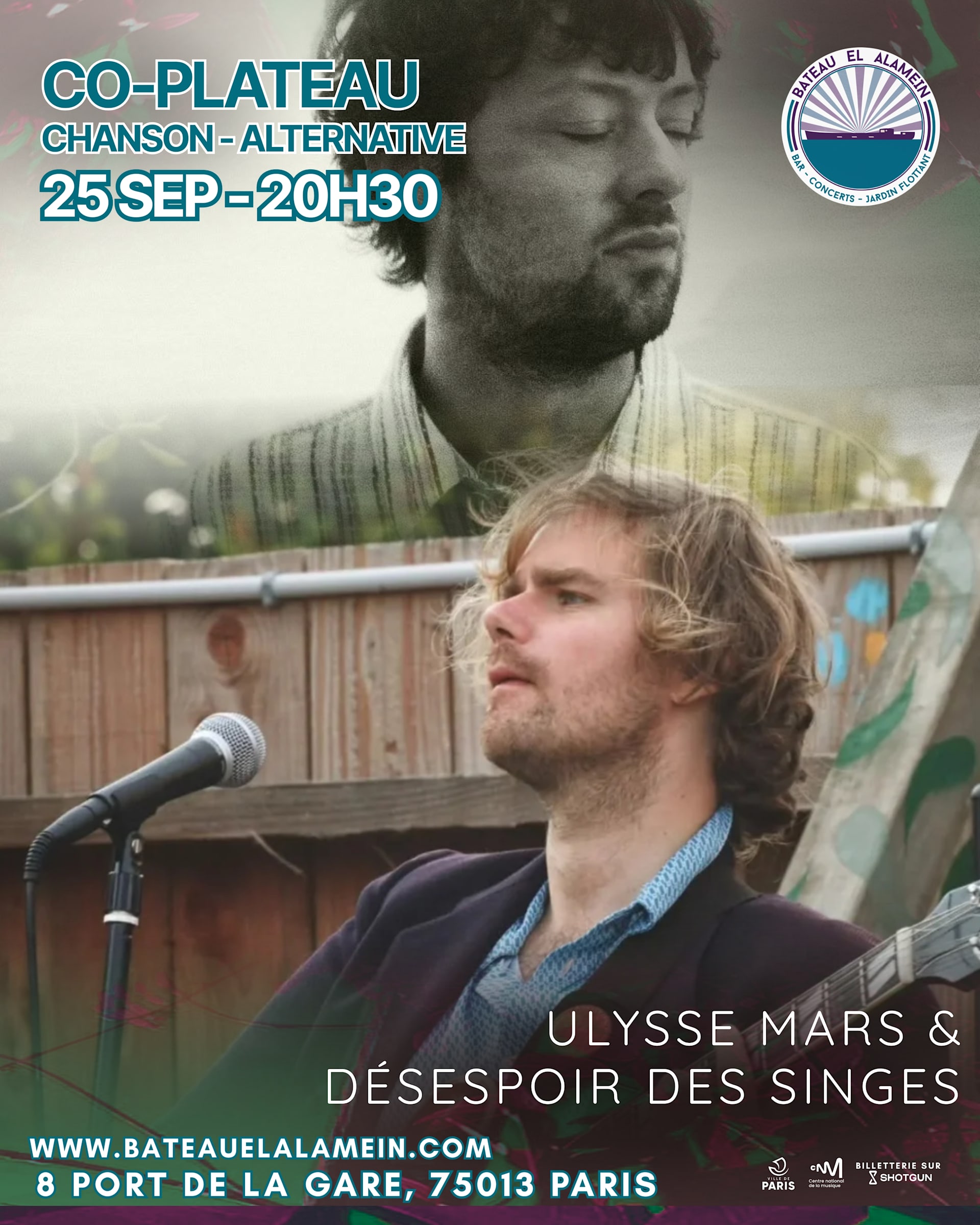Ven 25/09 - Ulysse Mars & Désespoir Des Singes