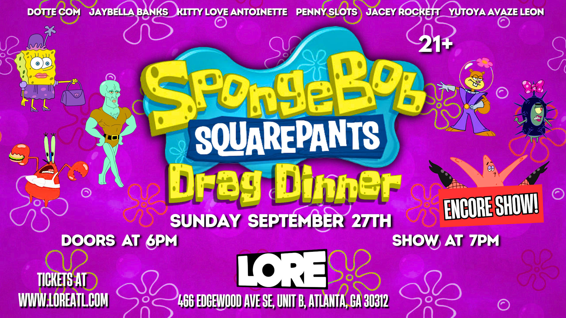 Spongebob Squarepants Drag Dinner